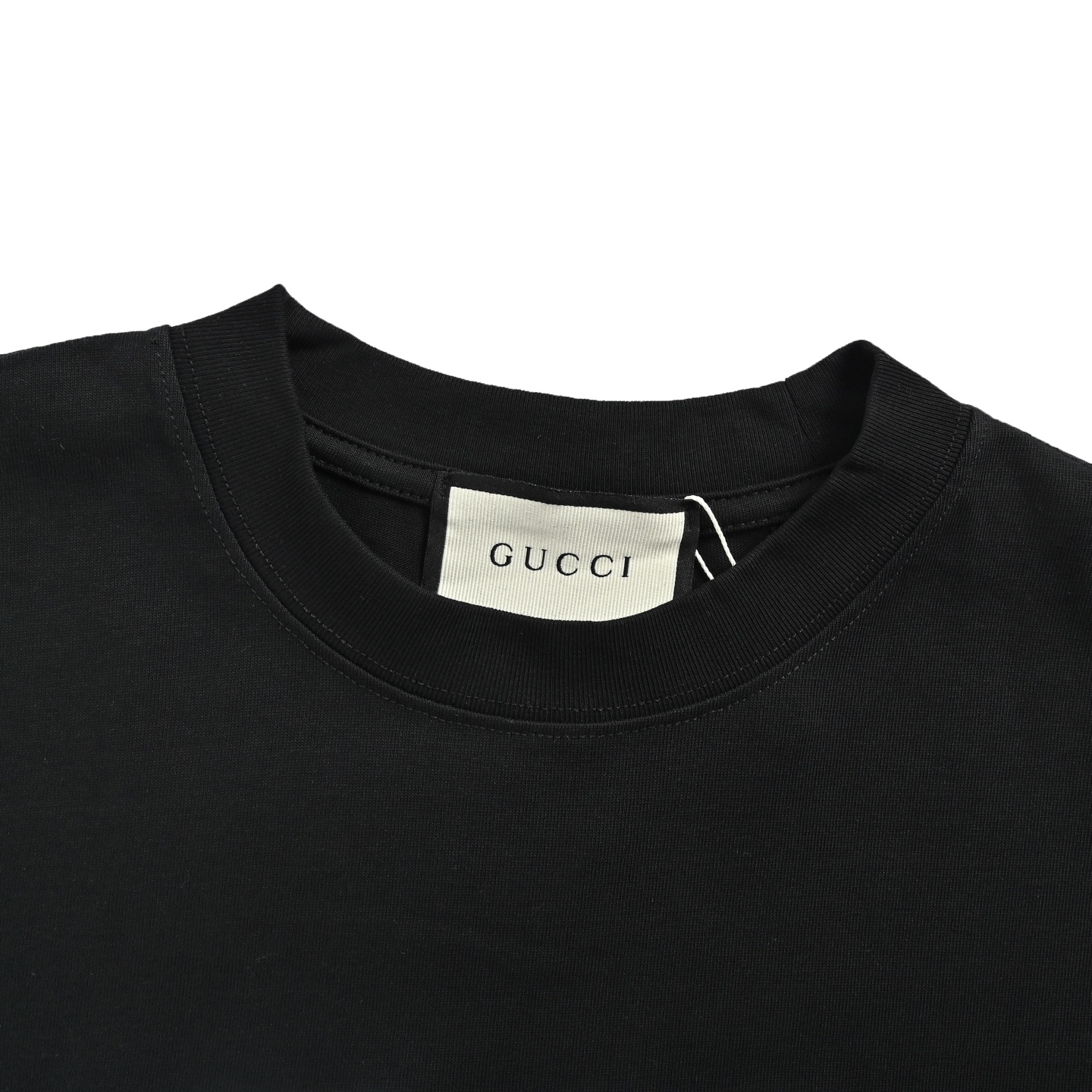 Gucci/古驰 撞色双G大logo印花短袖 黑色 白色