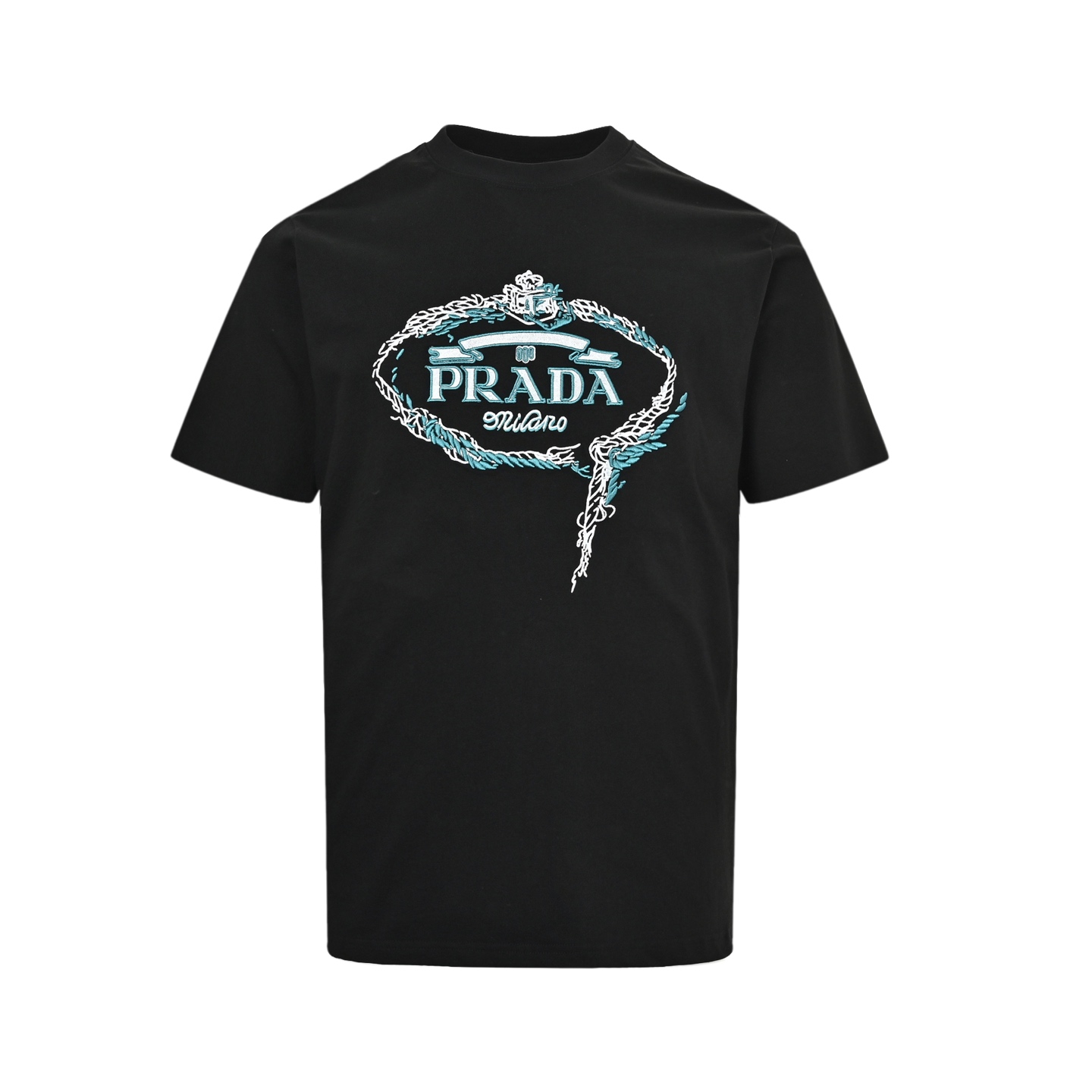 Prada/普拉达 绳结徽标刺绣短袖