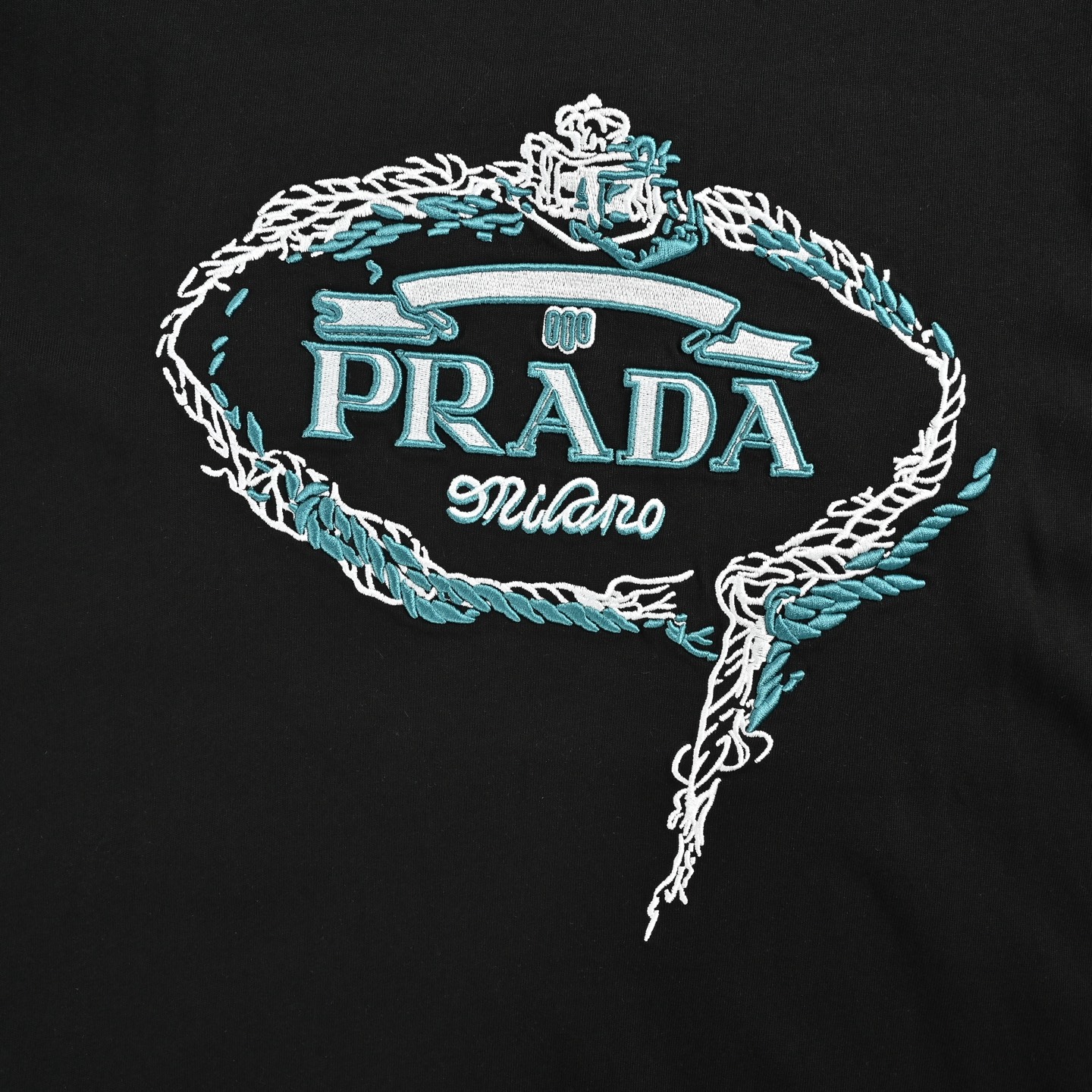 Prada/普拉达 绳结徽标刺绣短袖