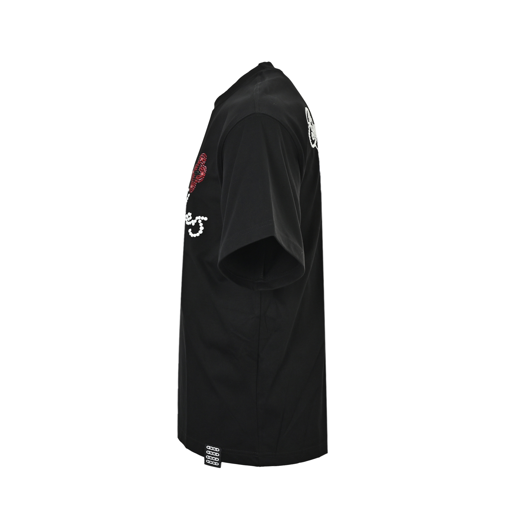 GOODBRAND 26ss 撞色小花标语烫钻短袖 Color 黑色 白色-Top High Quatity Cheap Sneakers Fashion Clothing Clothes Bags handbags Shoes of all Brand wholesale With The best Quality And Beautiful Price from China Factory Chinese suppliers wholesaler seller GOODBRAND 26ss 撞色小花标语烫钻短袖 Color 黑色 白色