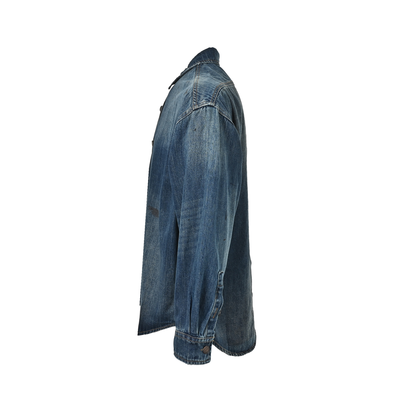 Acne Studios 泼墨做旧水洗牛仔衬衫