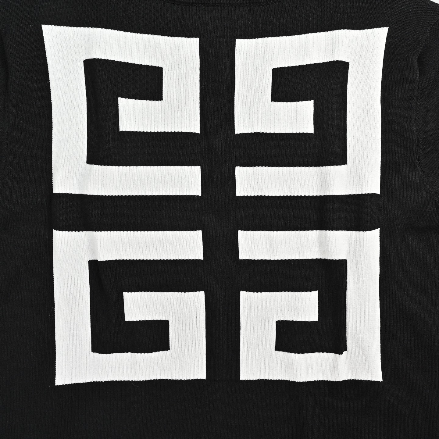 GIVENCHY/纪梵希 字母logo宫格提花针织短袖