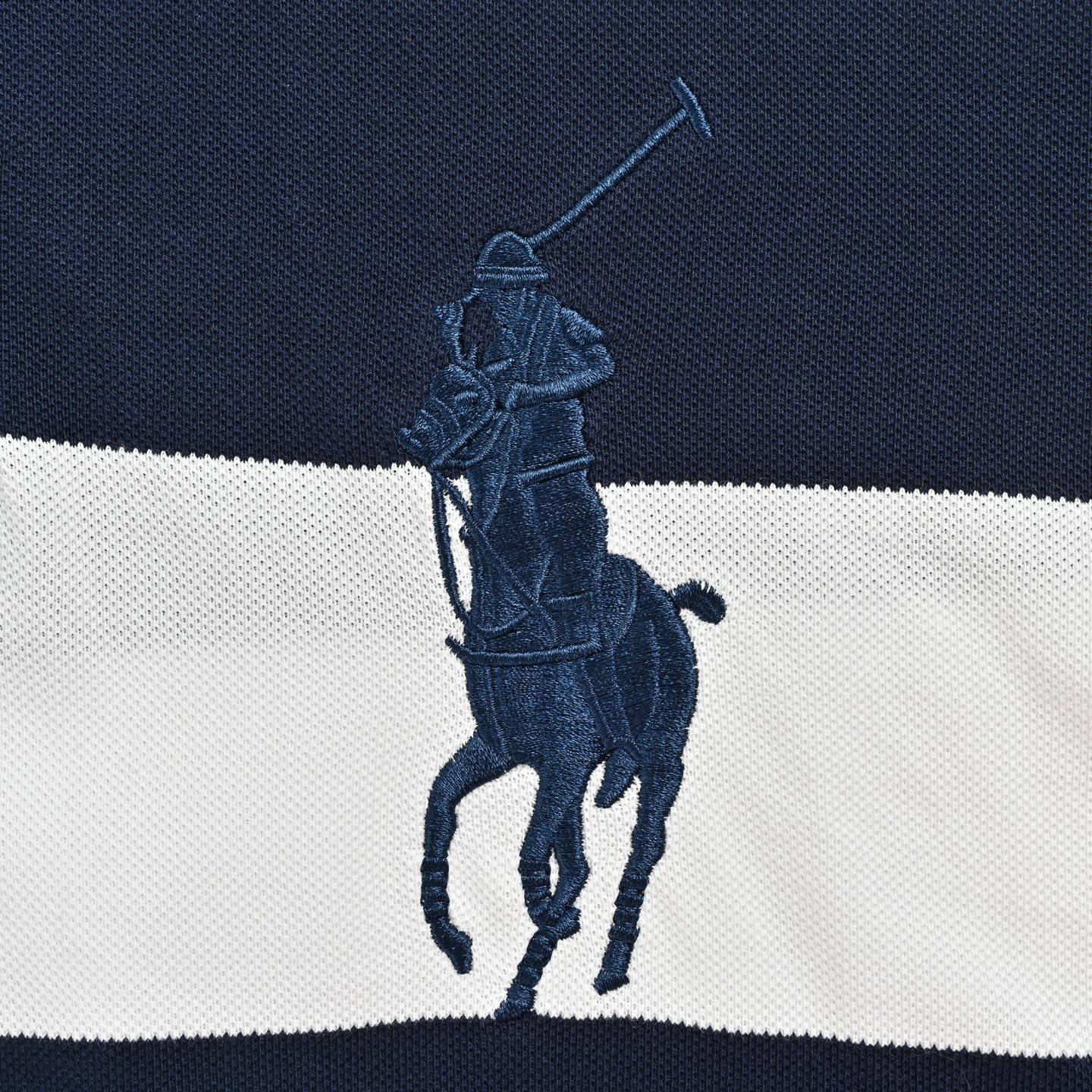 Ralph Lauren/拉夫劳伦 徽标刺绣条纹Polo短袖 纯棉珠地棉面料经典款POLO衫