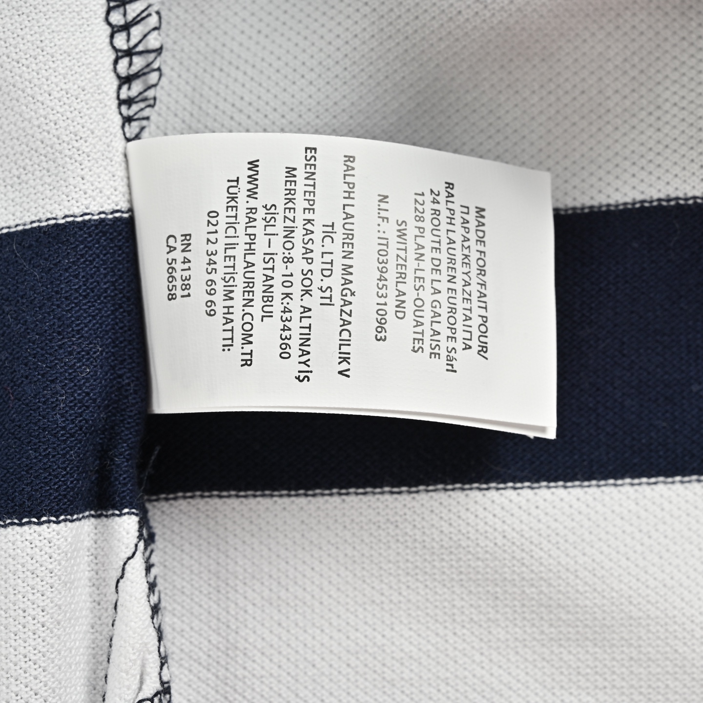 Ralph Lauren/拉夫劳伦 小马标刺绣条纹Polo短袖 纯棉珠地棉面料经典款POLO衫