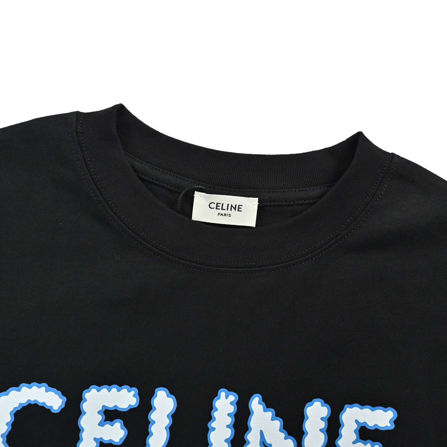 CELINE/赛琳 26ss 手绘漫画印花短袖 白色 黑色-Top High Quatity Cheap Sneakers Fashion Clothing Clothes Bags handbags Shoes of all Brand wholesale With The best Quality And Beautiful Price from China Factory Chinese suppliers wholesaler seller CELINE/赛琳 26ss 手绘漫画印花短袖 白色 黑色