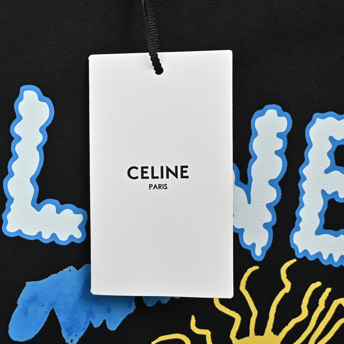 CELINE/赛琳 26ss 手绘漫画印花短袖 白色 黑色-Top High Quatity Cheap Sneakers Fashion Clothing Clothes Bags handbags Shoes of all Brand wholesale With The best Quality And Beautiful Price from China Factory Chinese suppliers wholesaler seller CELINE/赛琳 26ss 手绘漫画印花短袖 白色 黑色