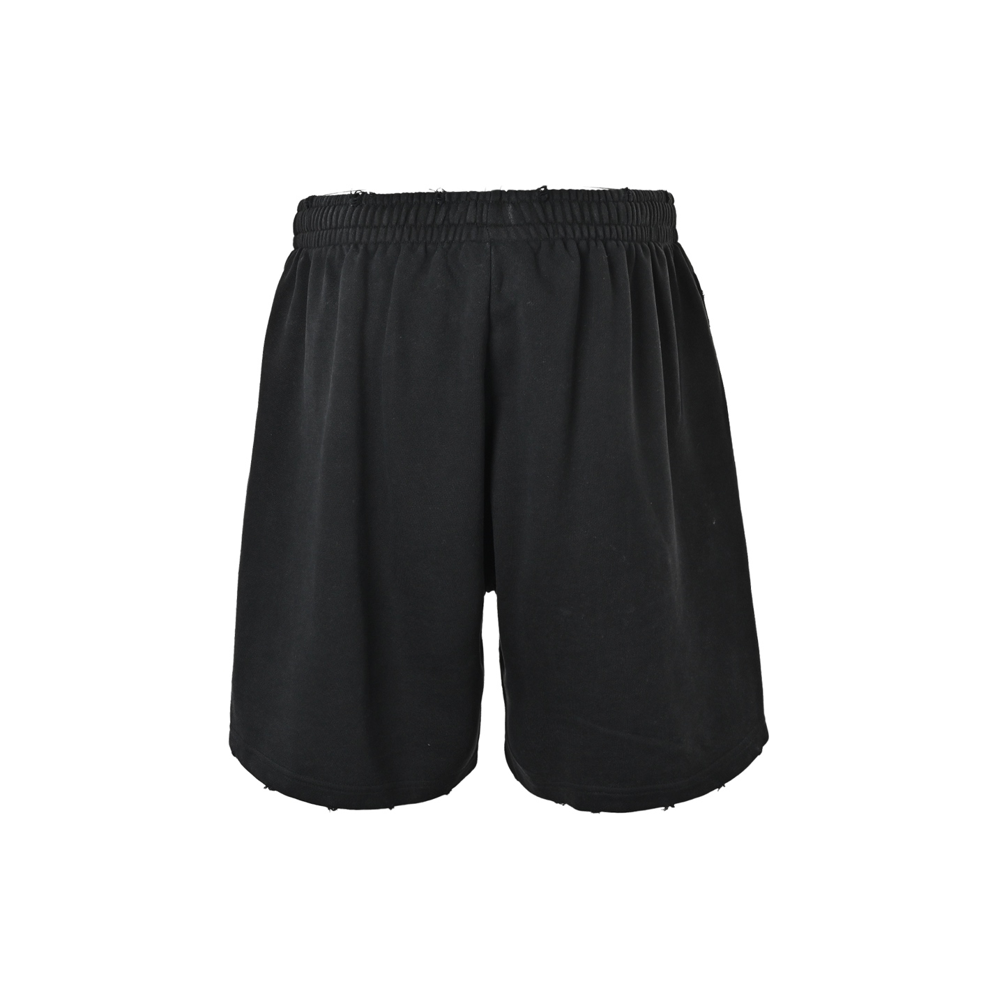 Balenciaga/巴黎世家 26ss遮蔽胶带字母印花短裤 宽松版型 黑色