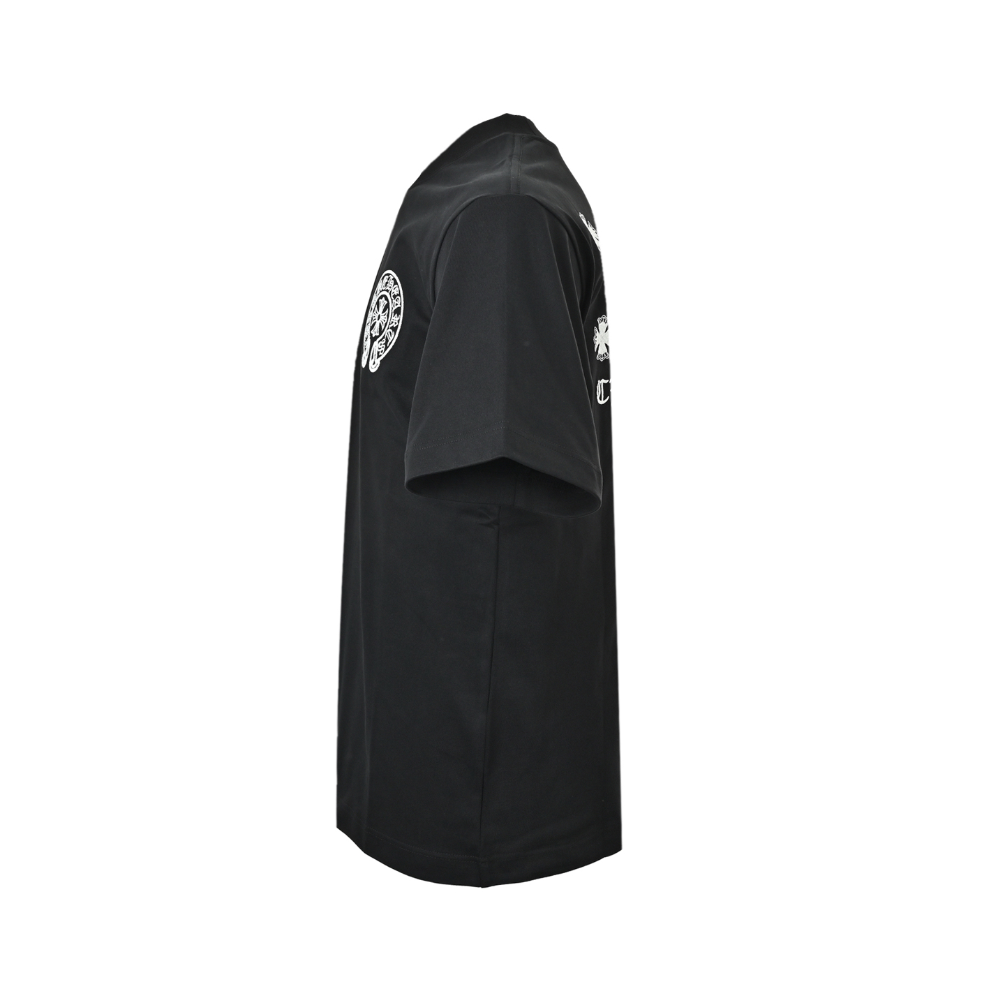 Chrome Hearts/克罗心 后背logo贴布刺绣圆领短袖 黑色 白色