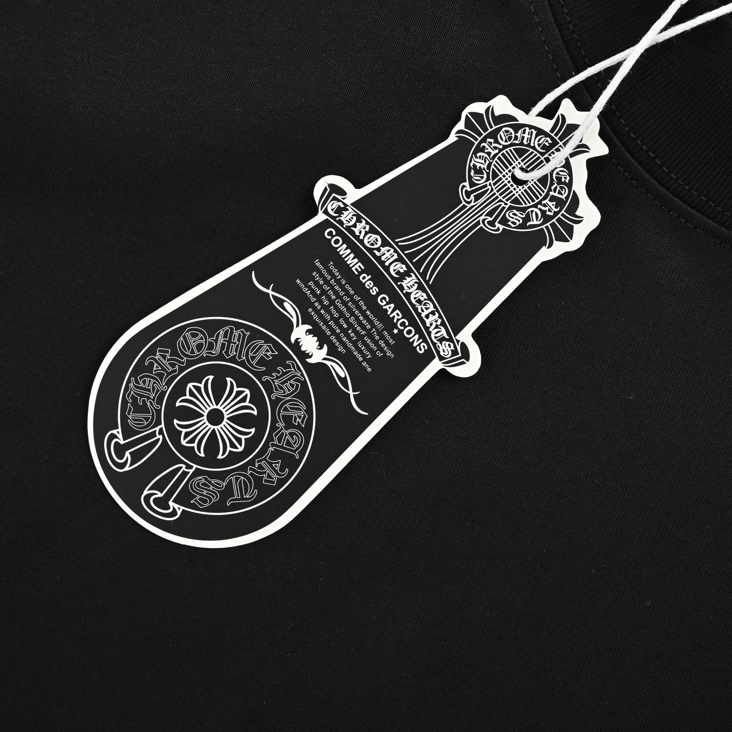 Chrome Hearts/克罗心 后背logo贴布刺绣圆领短袖 黑色 白色