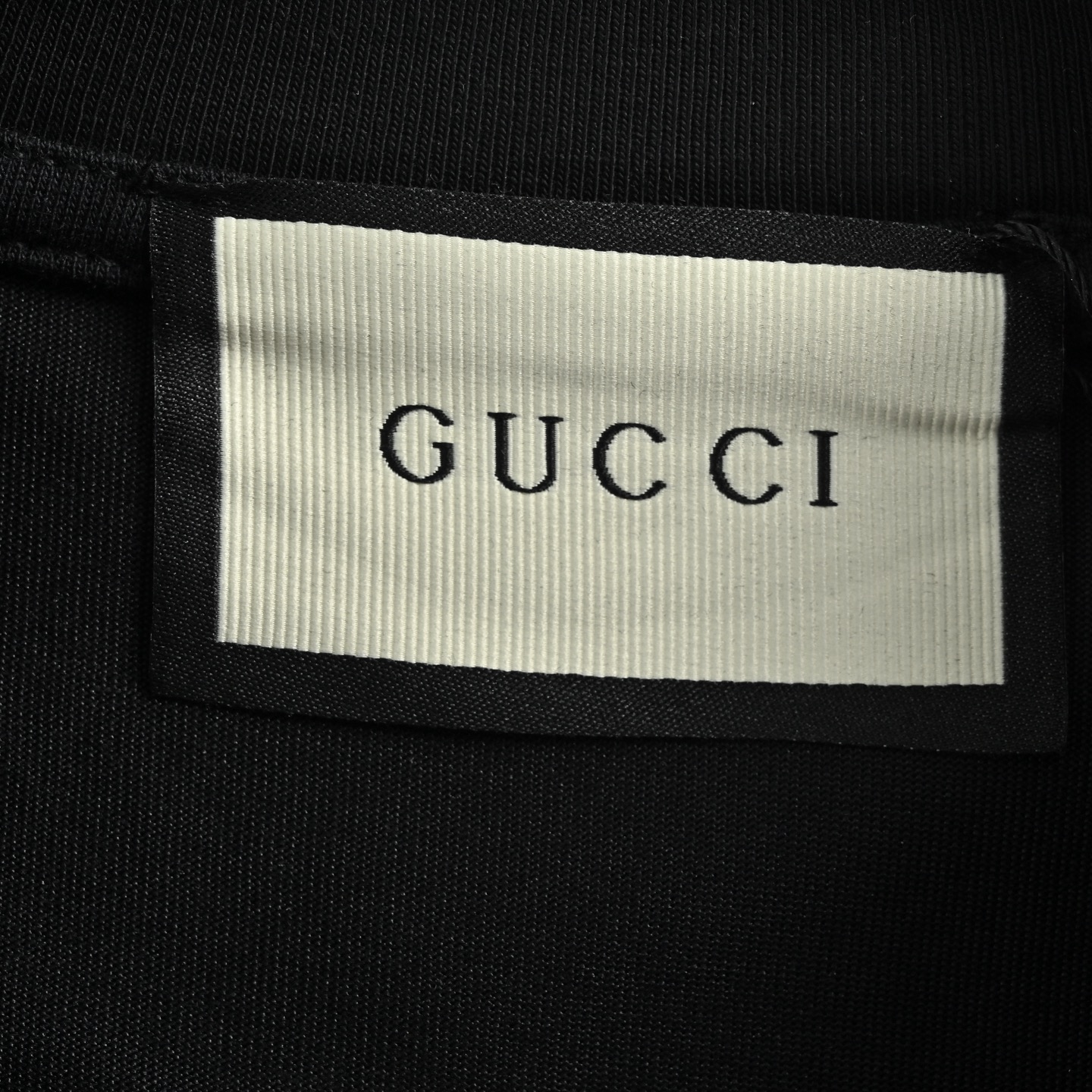 Gucci/古驰 马年限定撞色双G刺绣圆领短袖 黑色 白色
