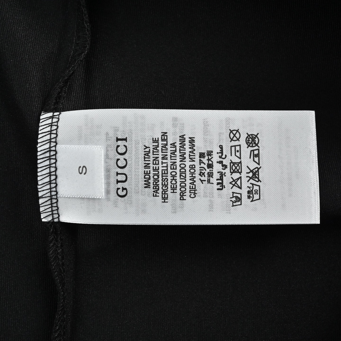 Gucci/古驰 马年限定撞色双G刺绣圆领短袖 黑色 白色