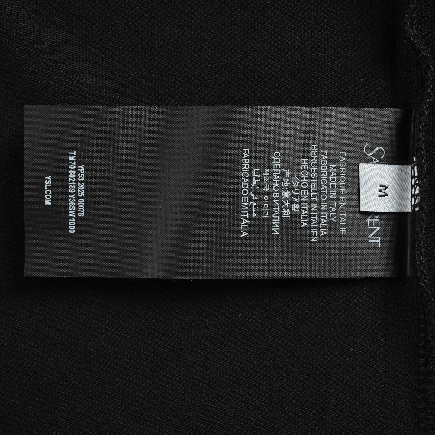 Saint Laurent/圣罗兰 后背字母印花短袖 纽约字母限定款短袖T恤