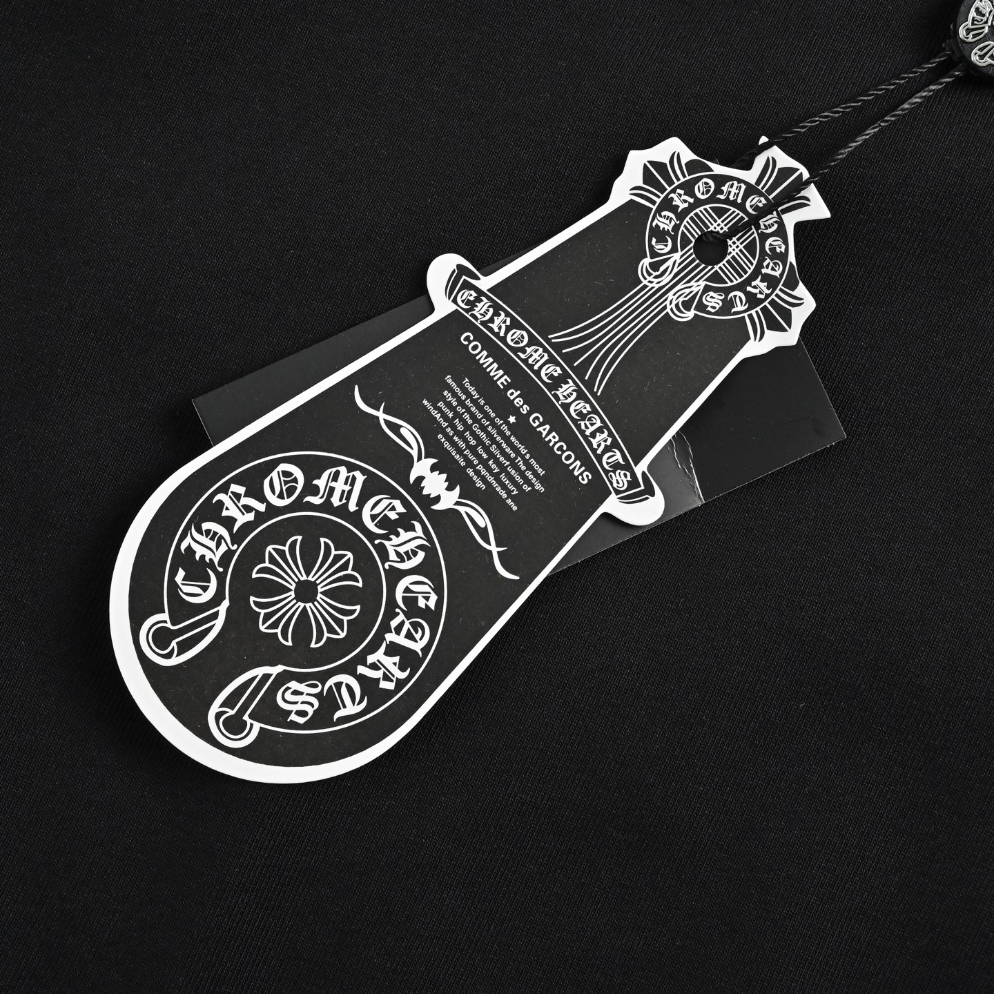 Chrome Hearts/克罗心 重工花卉贴布刺绣圆领短袖黑色 白色 Chrome Hearts/克罗心 重工花卉贴布刺绣圆领短袖黑色 白色