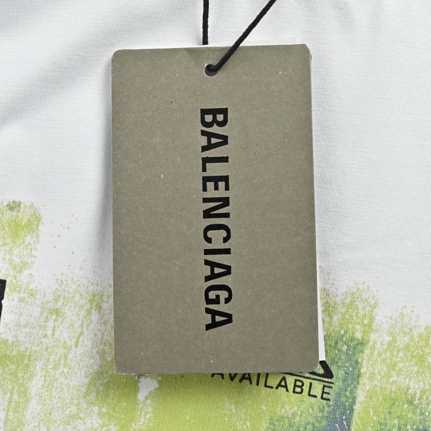 Balenciaga/巴黎世家 26ss 绿紫渐变椰树印花短袖 白色-Chinese UA Cheap High Quatity Brand Clothes Bags handbags Sneakers wholesale wholesaler seller from China Factory suppliers Fashion Clothing Shoes best Quality Beautiful Price Balenciaga/巴黎世家 26ss 绿紫渐变椰树印花短袖 白色