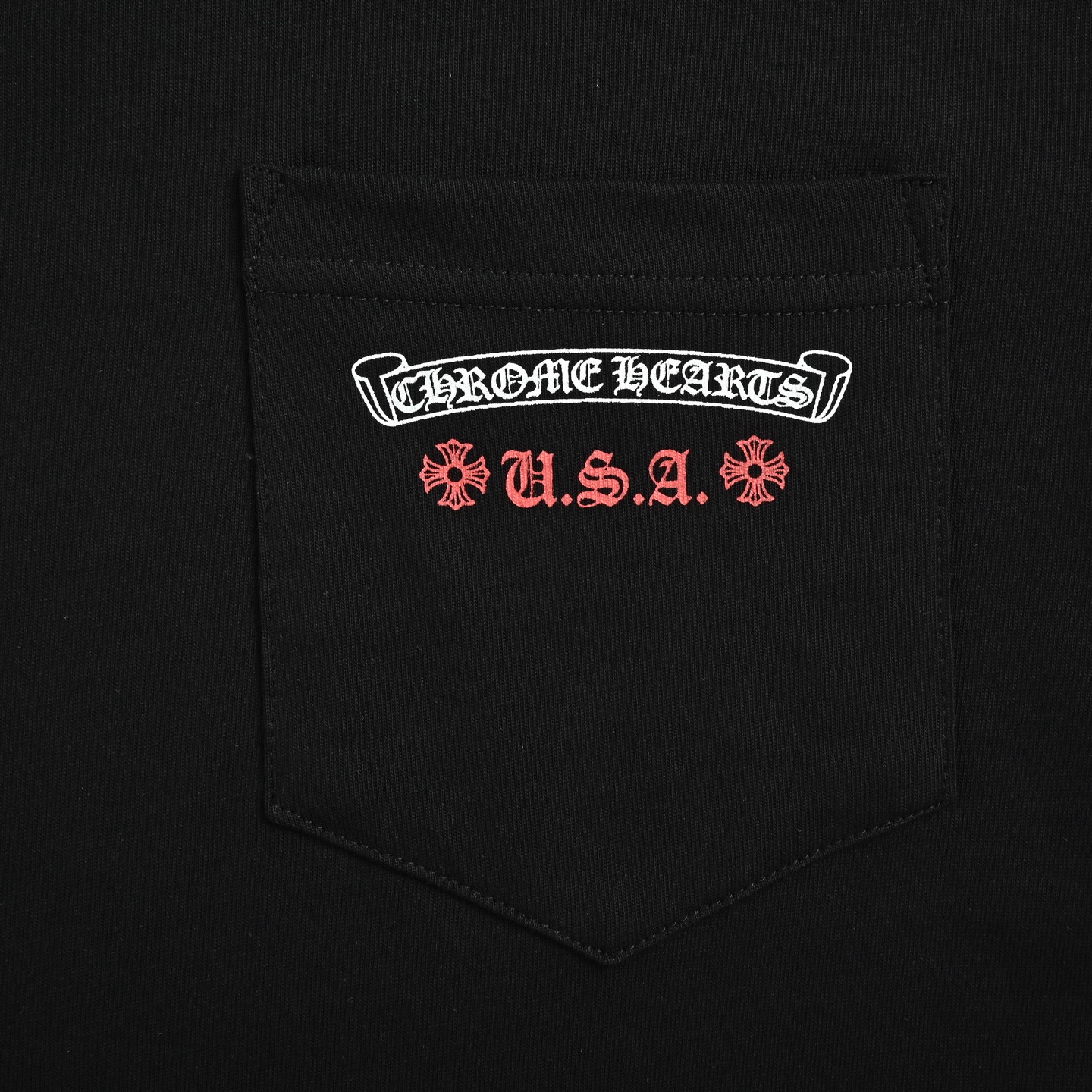 Chrome Hearts/克罗心 竖形旗帜印花圆领短袖 Chrome Hearts/克罗心 竖形旗帜印花圆领短袖