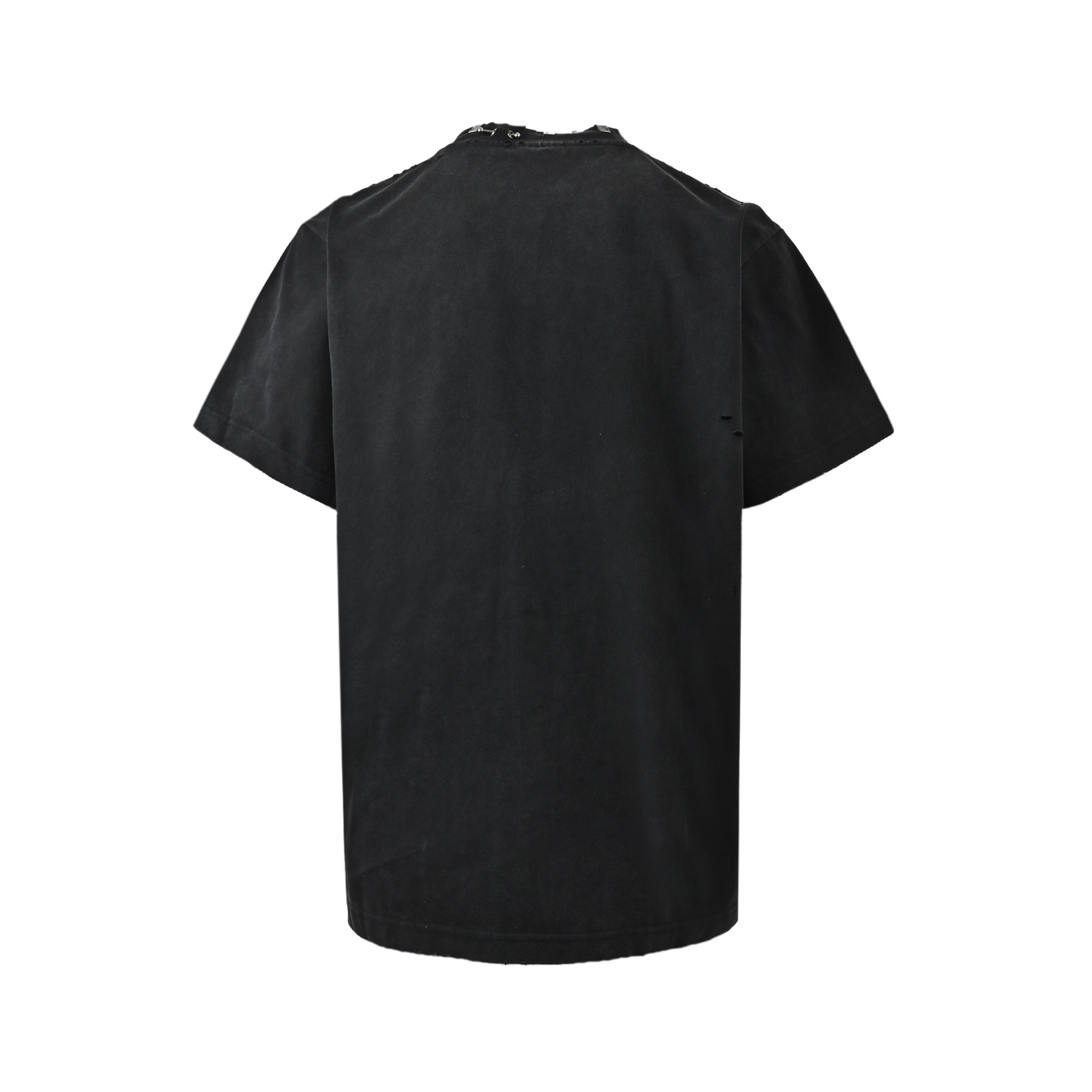 Balenciaga/巴黎世家 26ss 领口刻字logo金属环扣穿刺短袖
