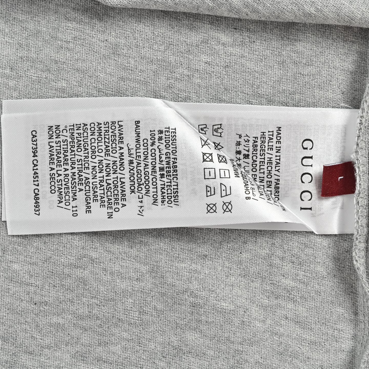 Gucci/古驰 红绿撞色螺纹字母刺绣短袖 白色 黑色 花灰
