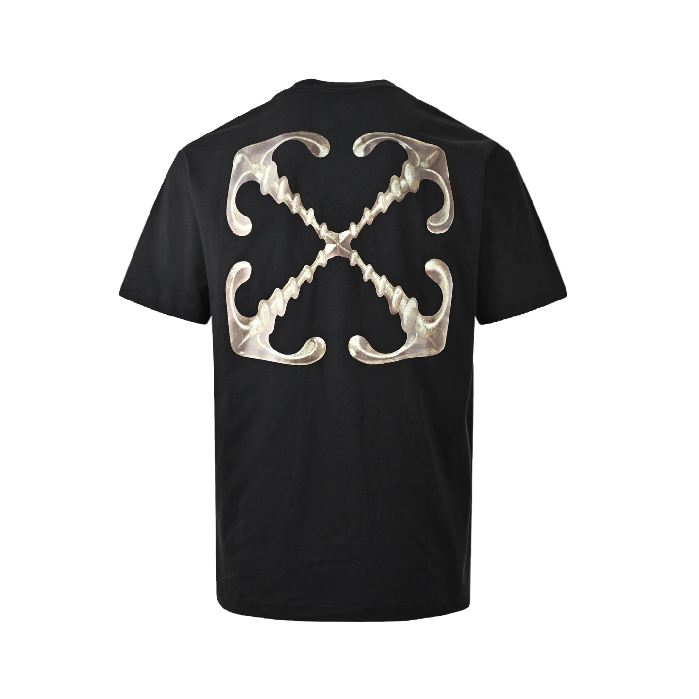 OFF WHITE CO VIRGIL 做旧金属船锚印花短袖