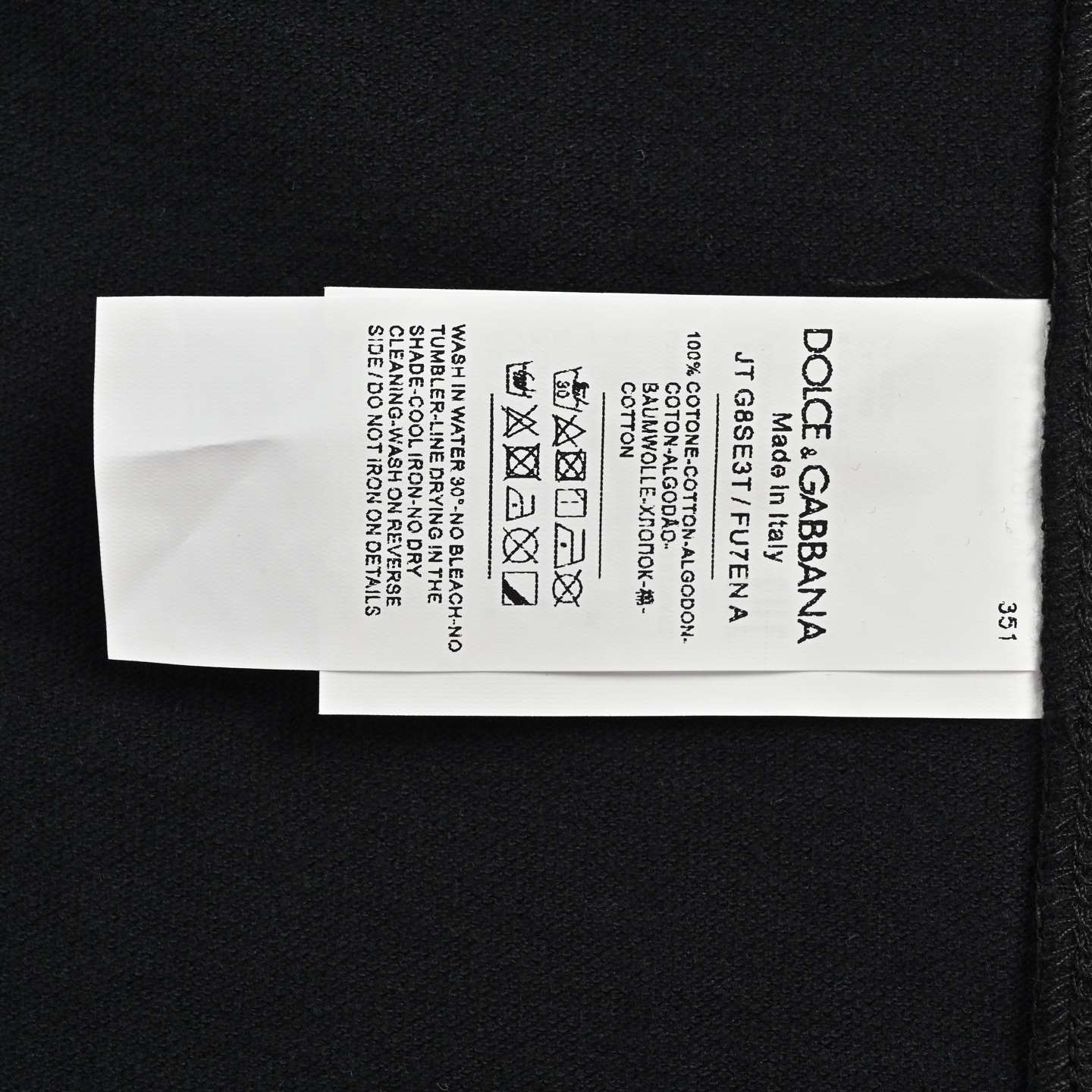 DOLCE & GABBANA杜嘉斑纳DG 标牌短袖