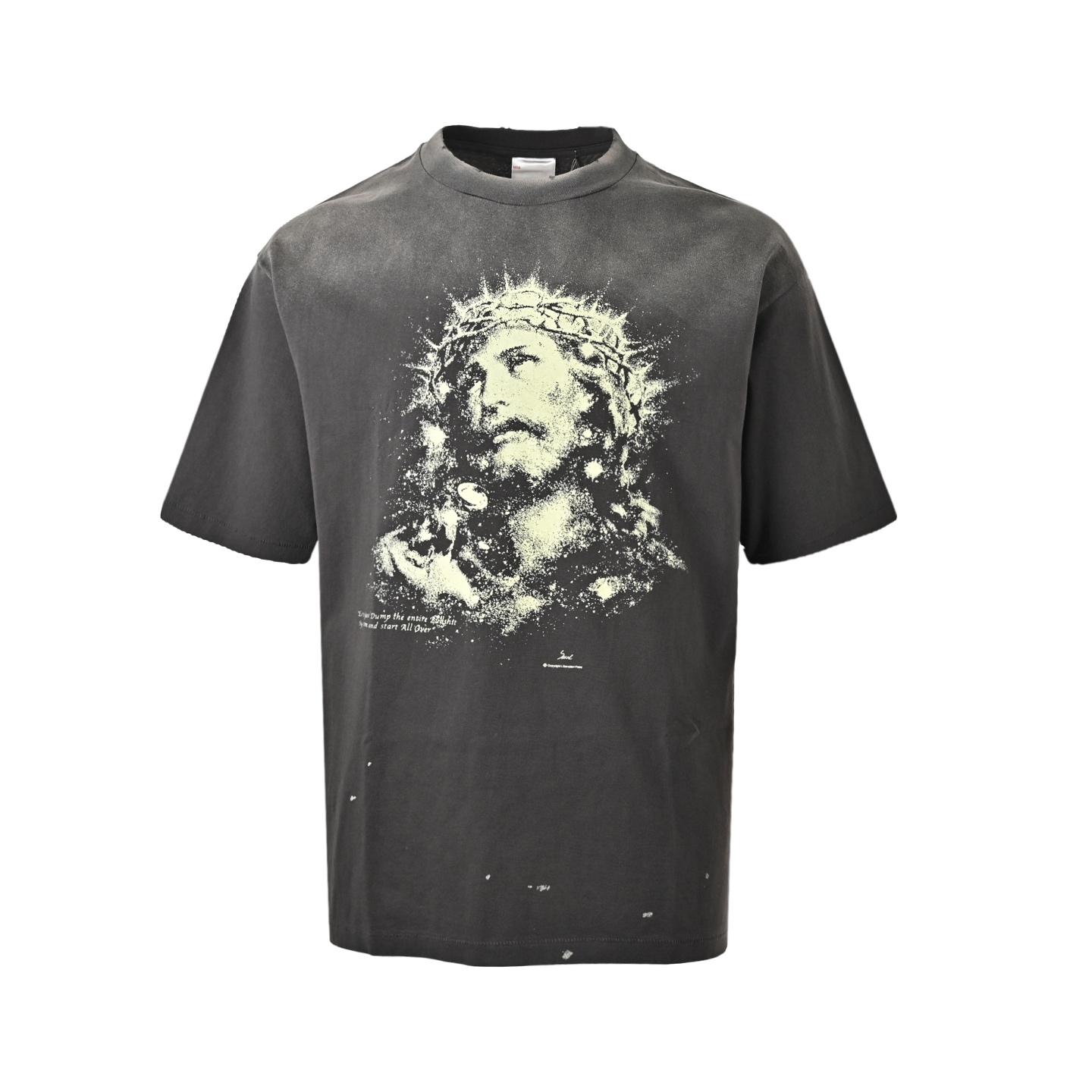 SAINT MICHAEL 25SS 夜光荆棘耶稣印花短袖 SAINT MICHAEL 25SS 夜光荆棘耶稣印花短袖