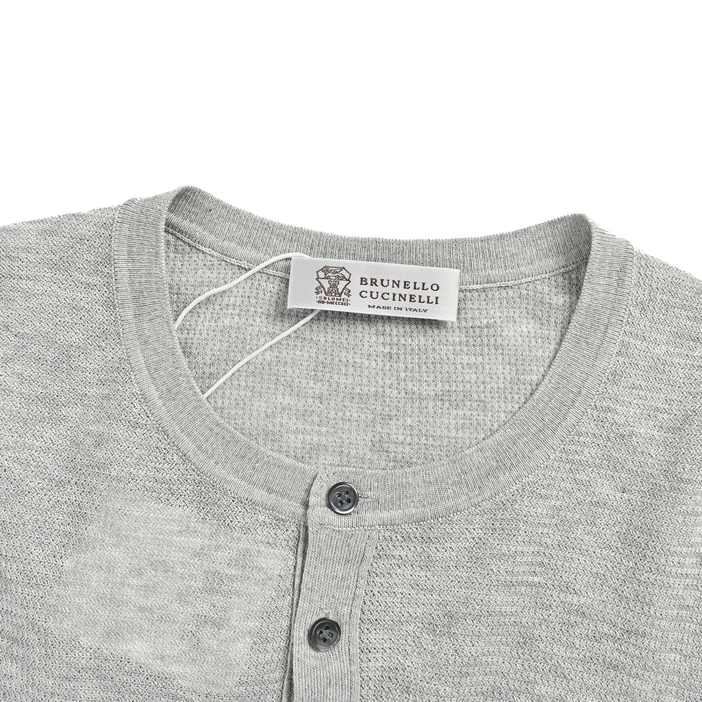 BRUNELLO CUCINELLI/BC 小贝同款亚麻混纺亨利领针织短袖 BRUNELLO CUCINELLI/BC 小贝同款亚麻混纺亨利领针织短袖