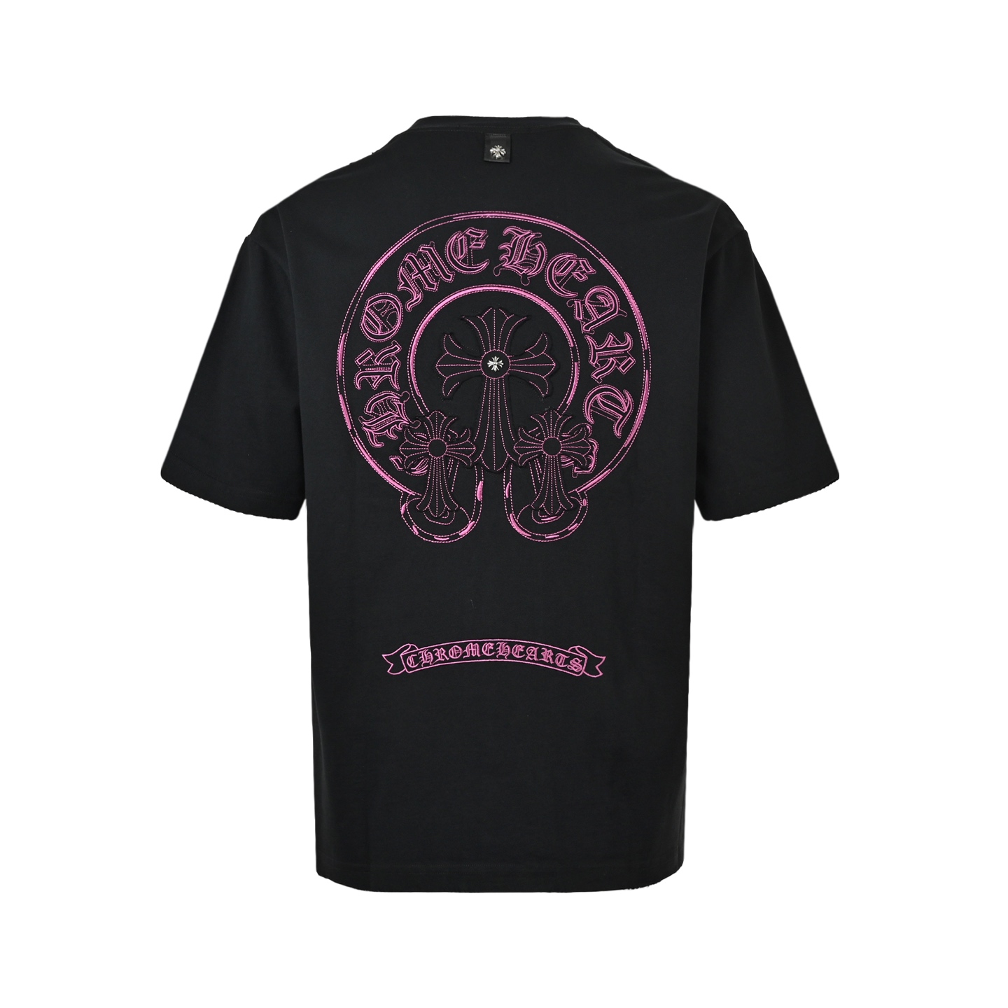 Chrome Hearts/克罗心 马蹄十字架烧花贴布破洞短袖 白色 黑色 粉色-Top High Quatity Cheap Sneakers Fashion Clothing Clothes Bags handbags Shoes of all Brand wholesale With The best Quality And Beautiful Price from China Factory Chinese suppliers wholesaler seller Chrome Hearts/克罗心 马蹄十字架烧花贴布破洞短袖 白色 黑色 粉色
