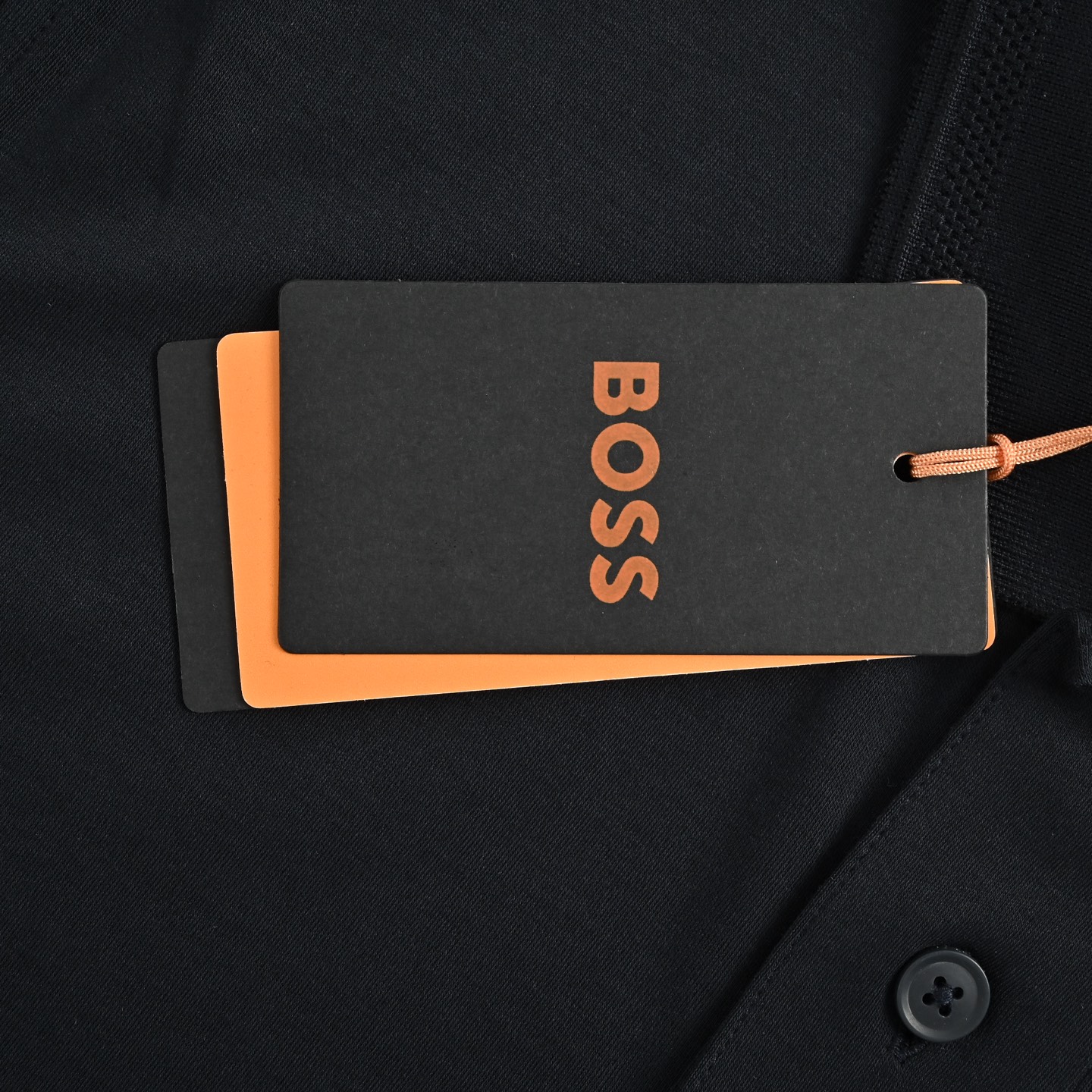 Boss 纯色刺绣小标Polo短袖 深宝蓝