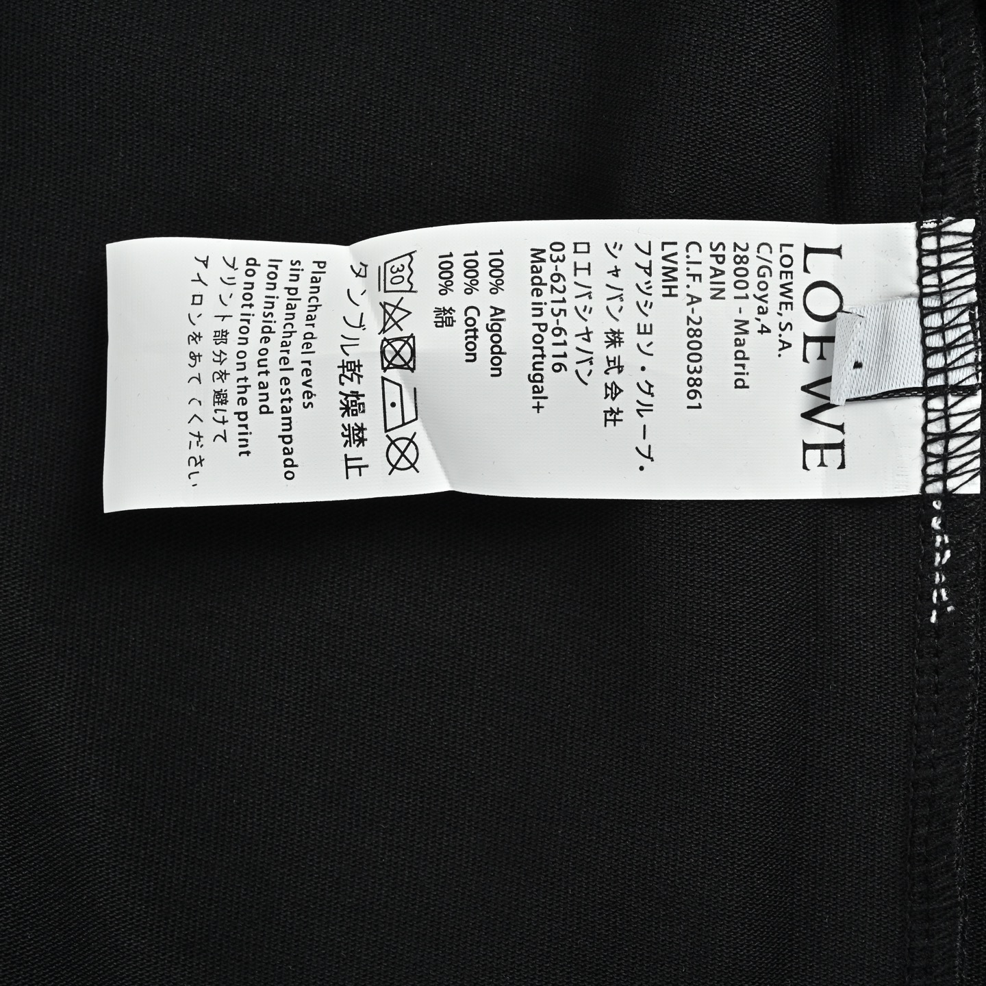 Loewe/罗意威 口袋浮雕徽标logo短袖 黑色 白色-Chinese UA Cheap High Quatity Brand Clothes Bags handbags Sneakers wholesale wholesaler seller from China Factory suppliers Fashion Clothing Shoes best Quality Beautiful Price Loewe/罗意威 口袋浮雕徽标logo短袖 黑色 白色