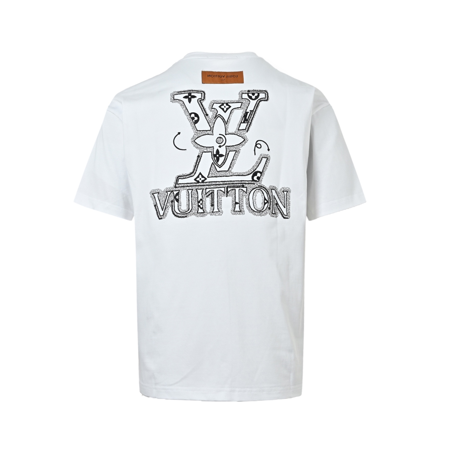 Louis Vuitton/路易威登 26ss 前后字母logo刺绣短袖 黑色 白色