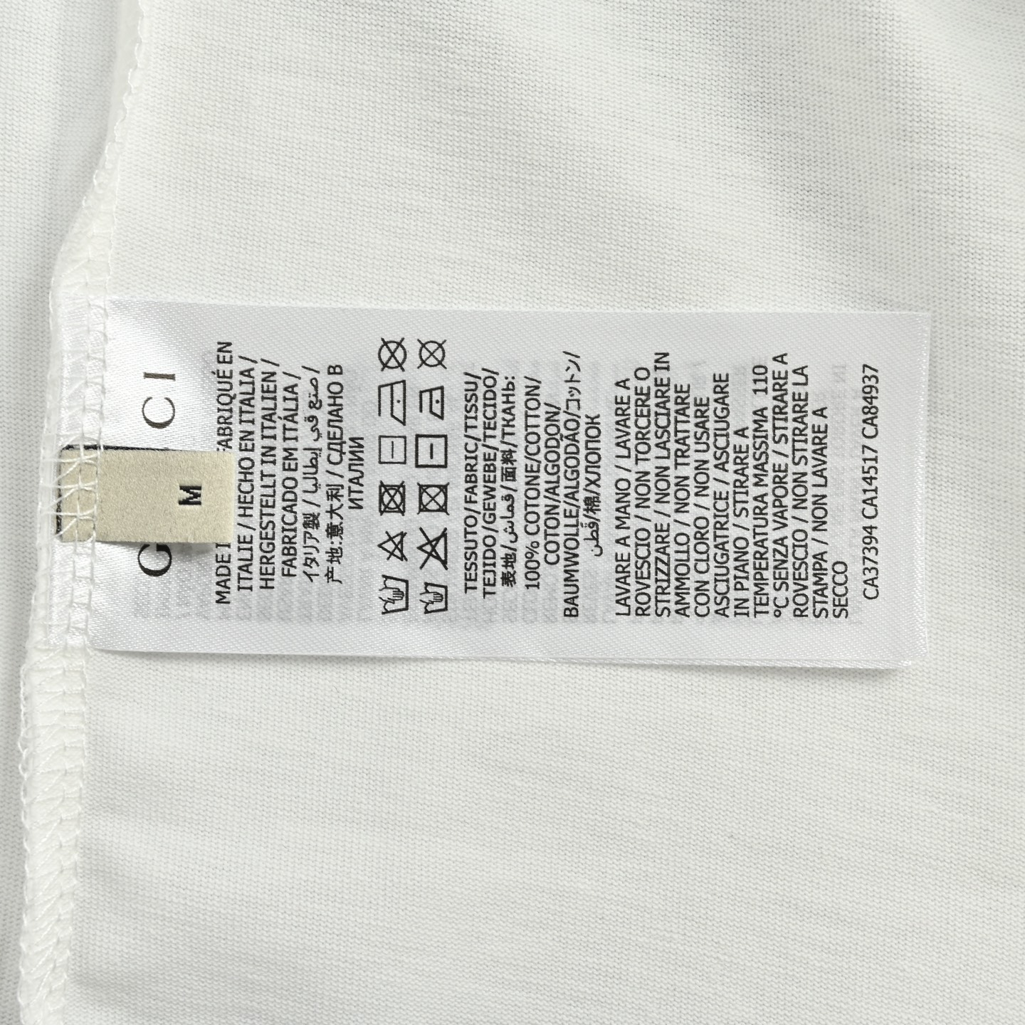 Gucci/古驰 粉色字母logo刺绣短袖 黑色 白色 米白