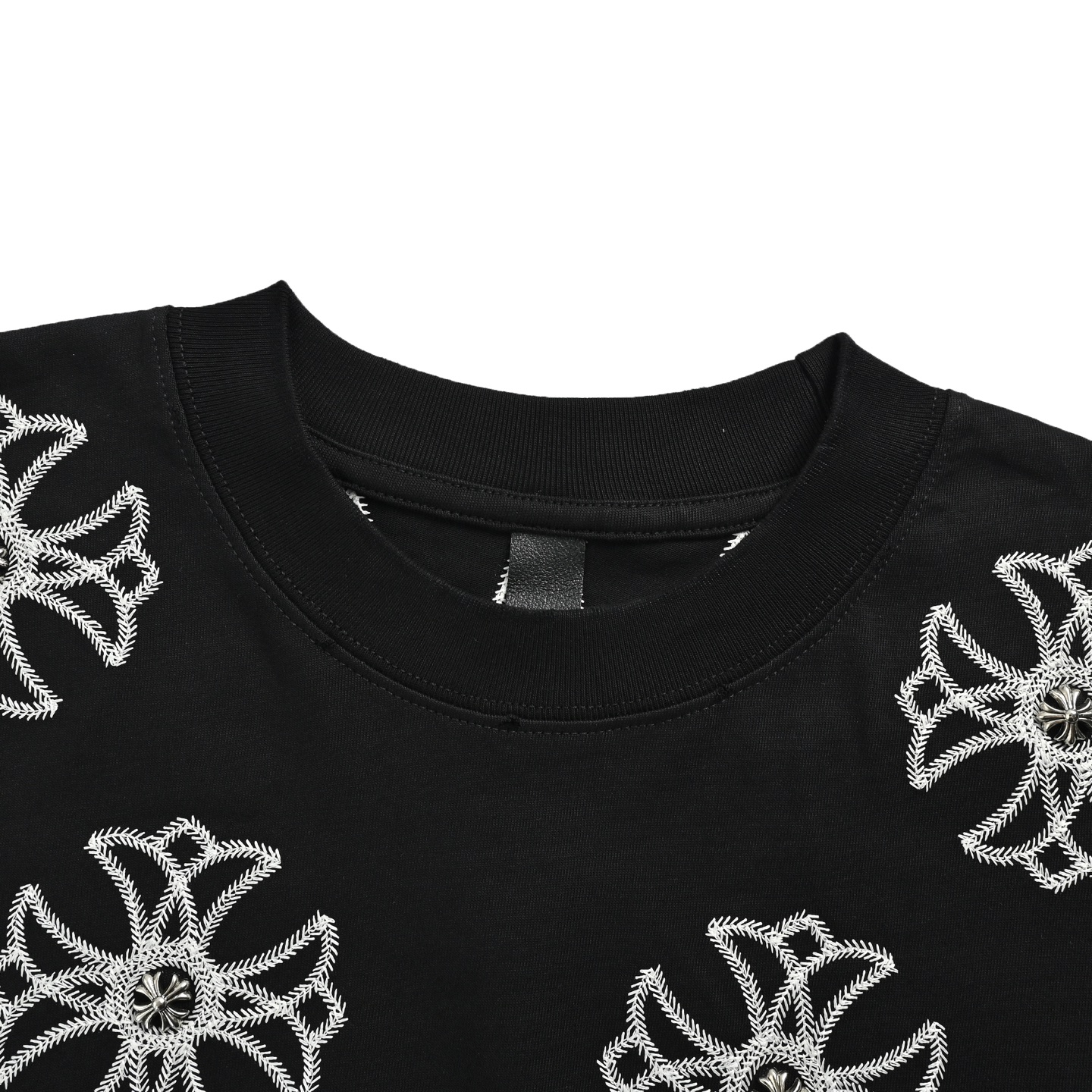 Chrome Hearts/克罗心 温感变色刺绣五金logo短袖 黑色 白色