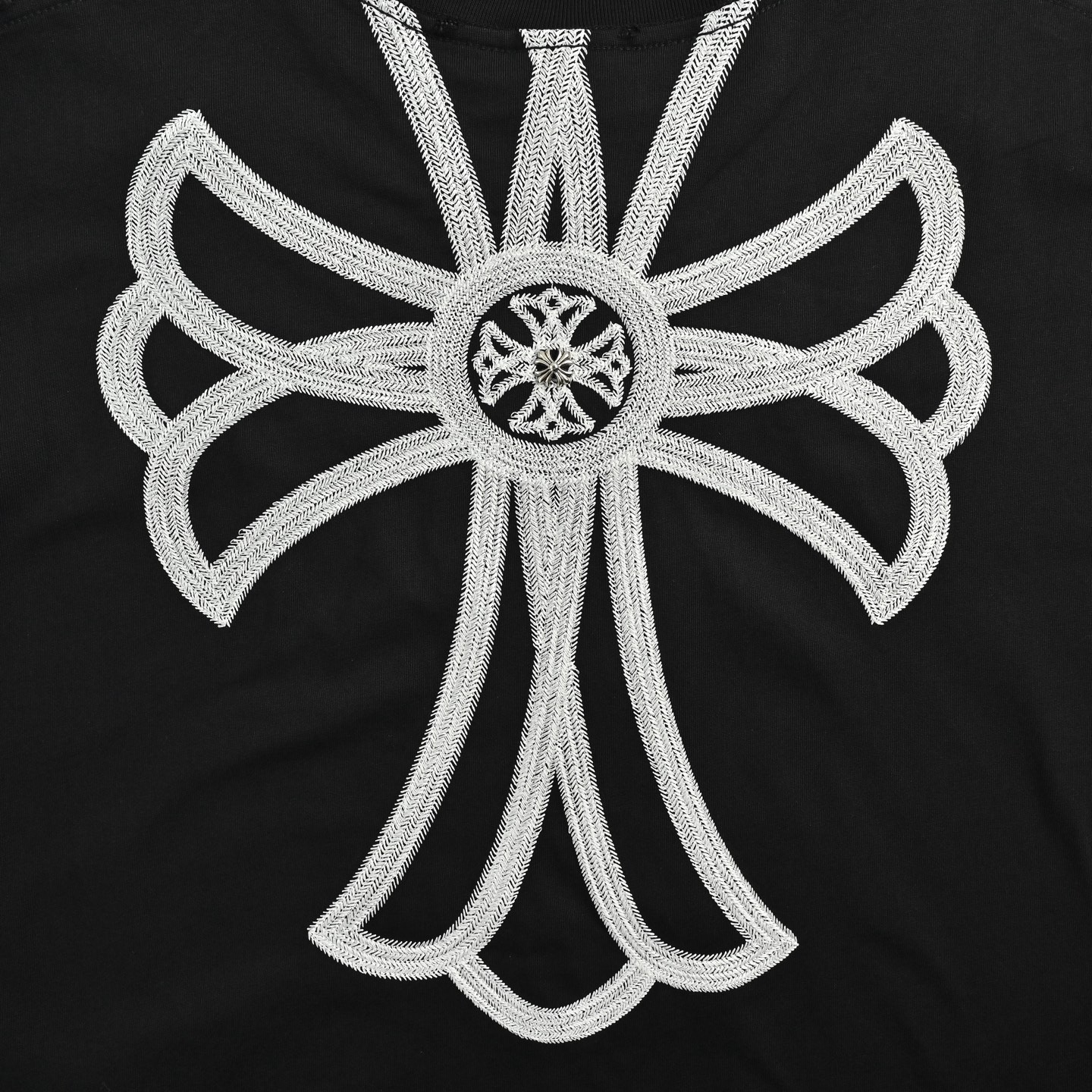 Chrome Hearts/克罗心 温感变色刺绣五金logo短袖 黑色 白色