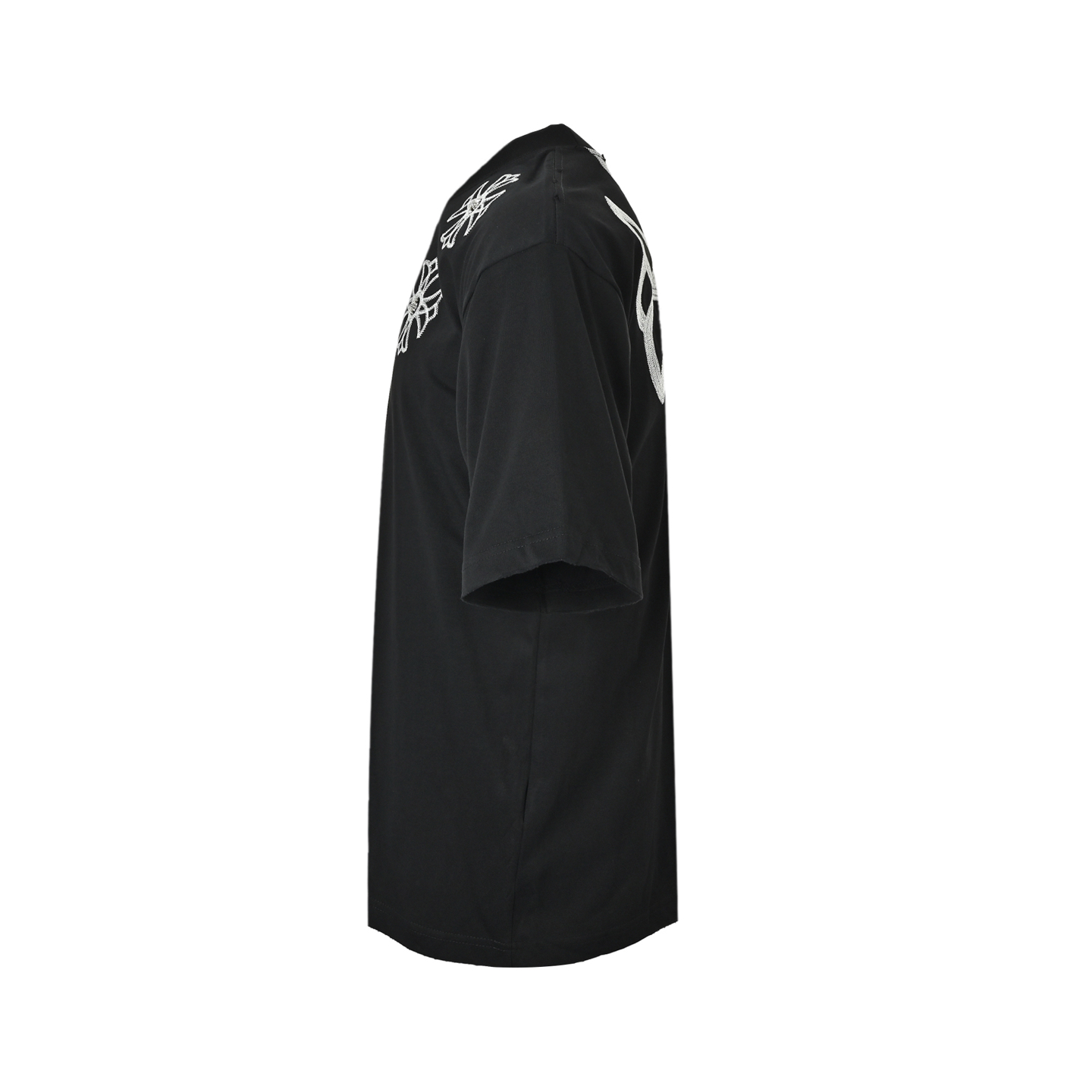 Chrome Hearts/克罗心 温感变色刺绣五金logo短袖 黑色 白色