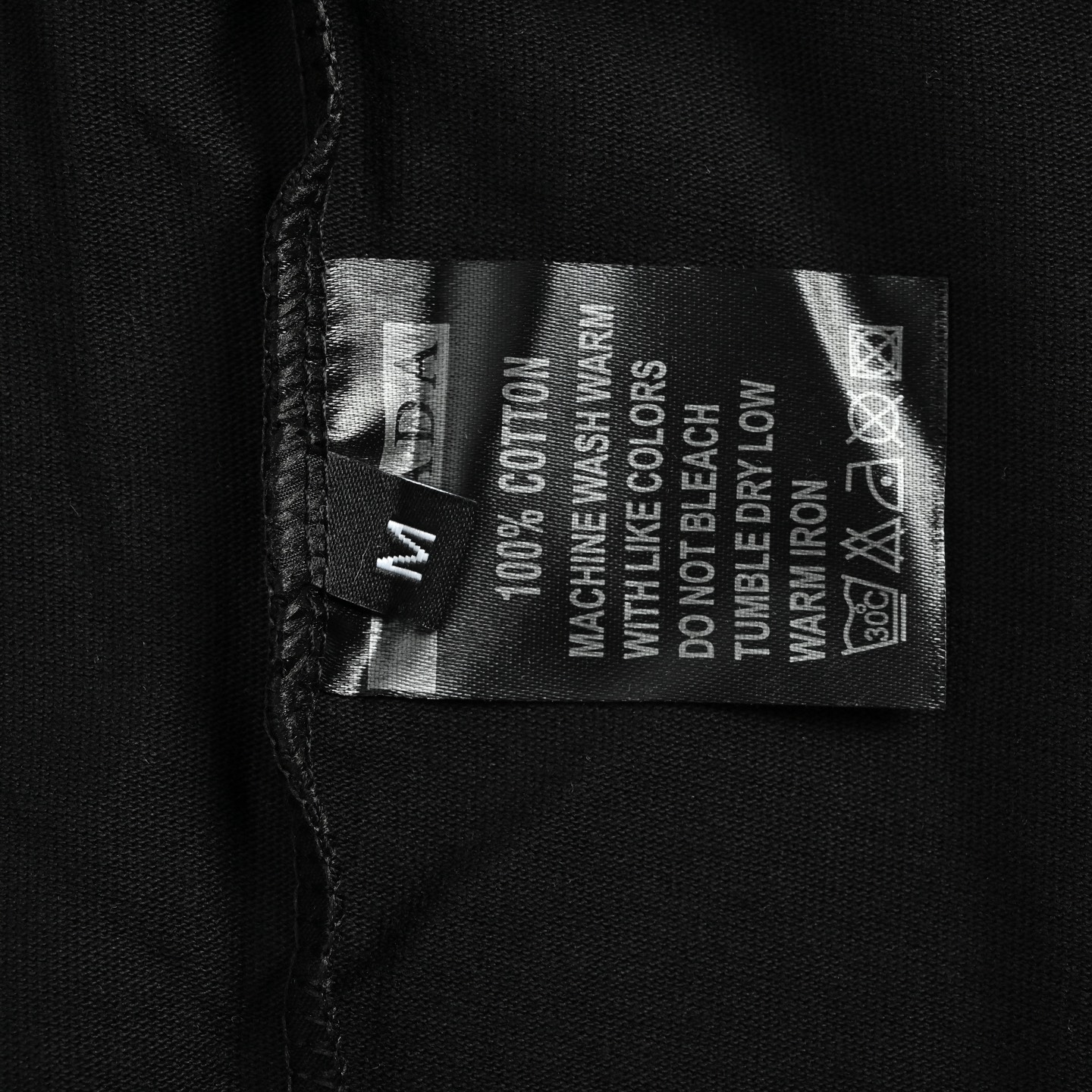 Prada/普拉达 贴布刺绣字母短袖 白色 黑色