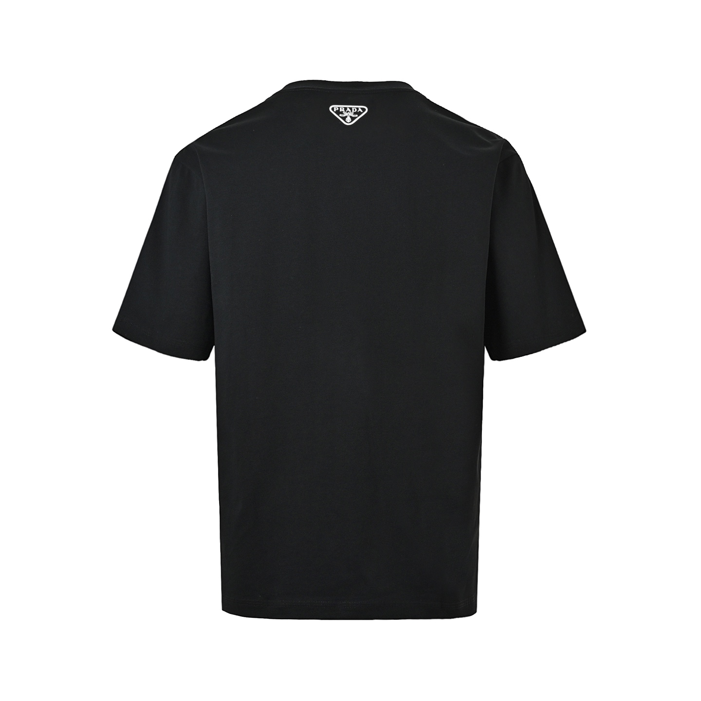 Prada/普拉达 贴布刺绣字母短袖 白色 黑色