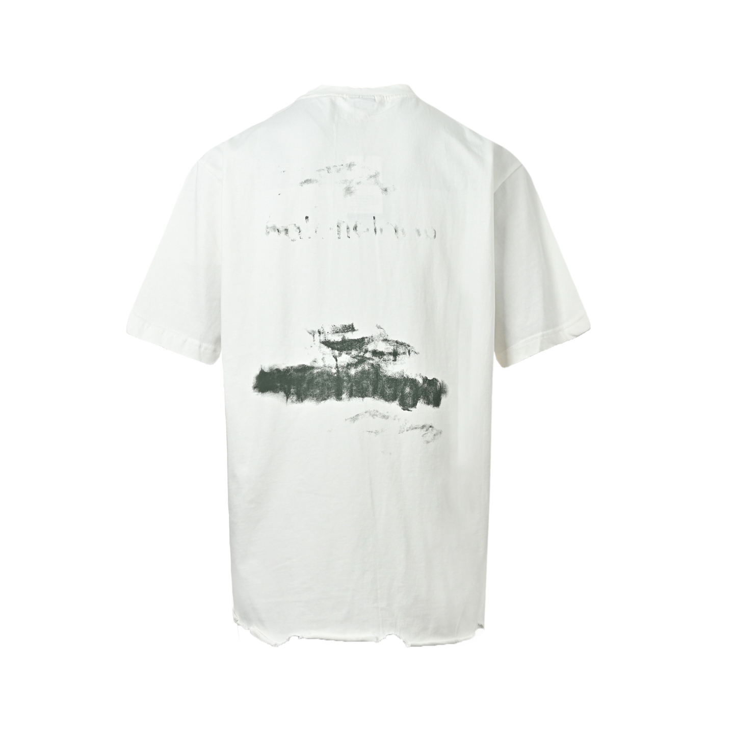 Balenciaga/巴黎世家 25ss新款破坏涂鸦短袖 Balenciaga模糊短袖 黑 白
