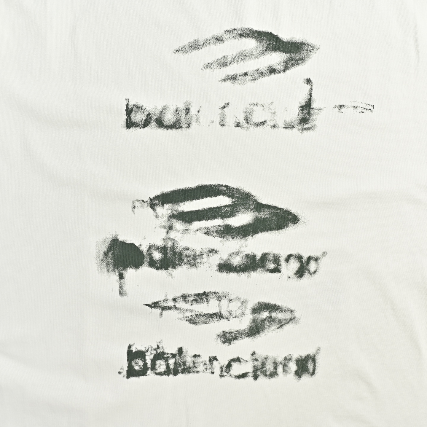 Balenciaga/巴黎世家 25ss新款破坏涂鸦短袖 Balenciaga模糊短袖 黑 白
