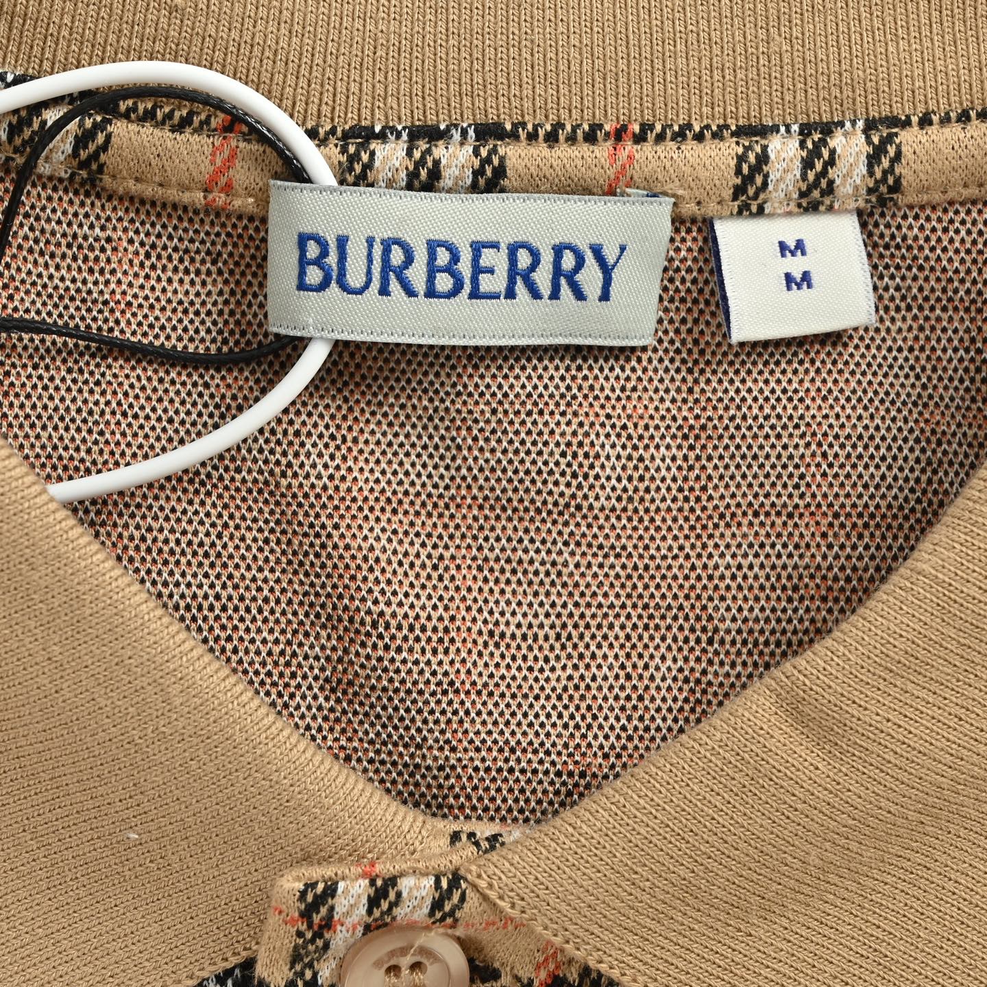 Burberry/巴宝莉 战马刺绣格纹Polo短袖 轻奢主义 卡其色-Top High Quatity Cheap Sneakers Fashion Clothing Clothes Bags handbags Shoes of all Brand wholesale With The best Quality And Beautiful Price from China Factory Chinese suppliers wholesaler seller Burberry/巴宝莉 战马刺绣格纹Polo短袖 轻奢主义 卡其色