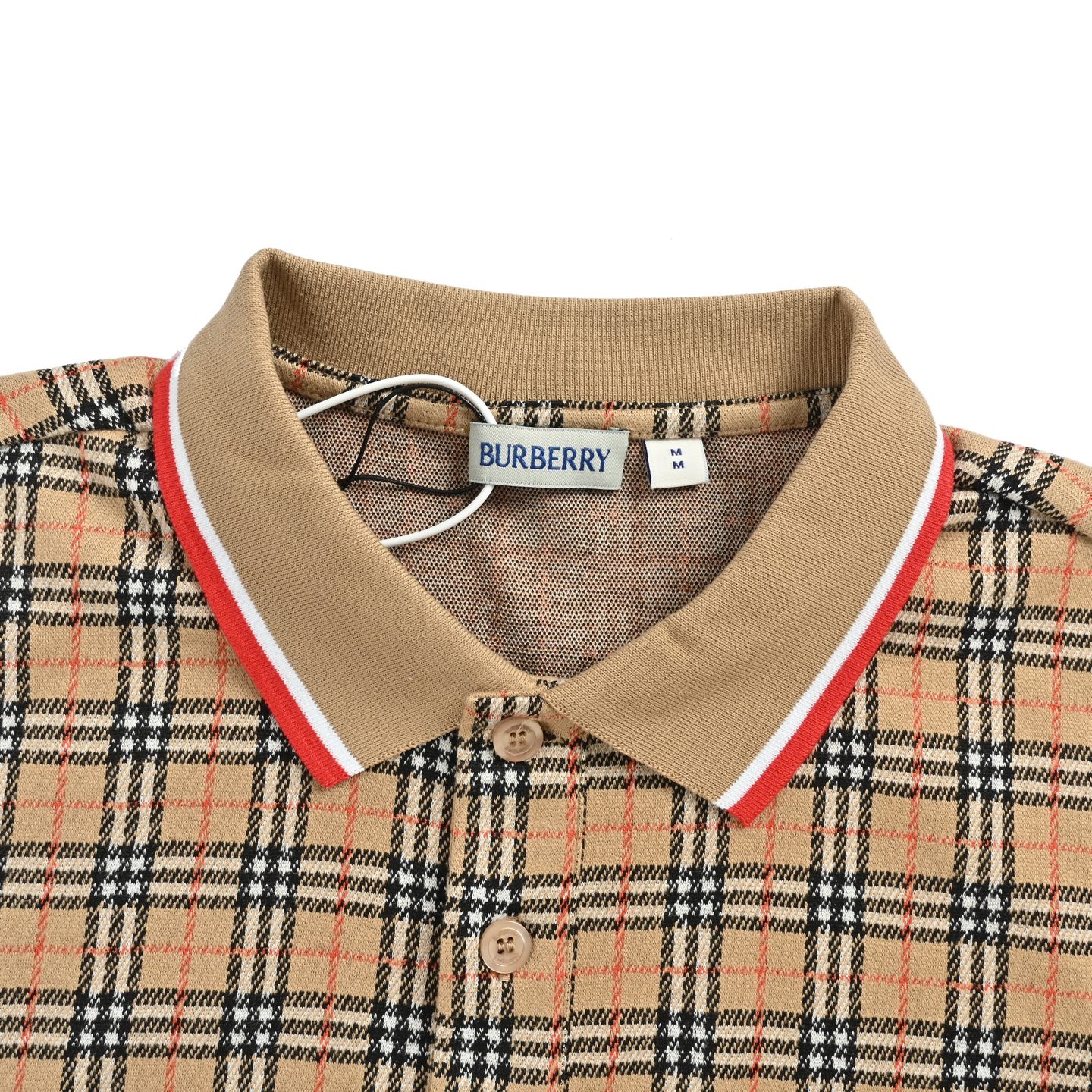 Burberry/巴宝莉 战马刺绣格纹Polo短袖 轻奢主义 卡其色-Top High Quatity Cheap Sneakers Fashion Clothing Clothes Bags handbags Shoes of all Brand wholesale With The best Quality And Beautiful Price from China Factory Chinese suppliers wholesaler seller Burberry/巴宝莉 战马刺绣格纹Polo短袖 轻奢主义 卡其色