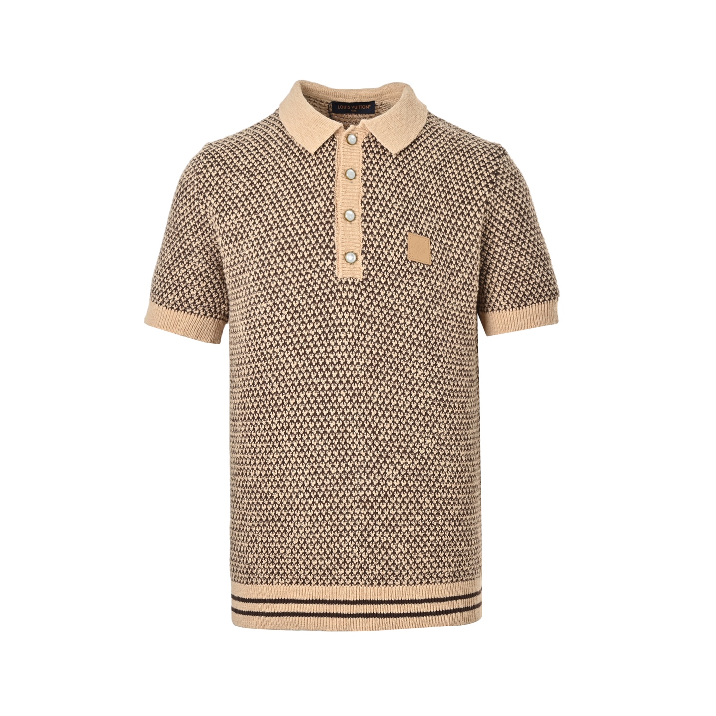 Louis Vuitton/路易威登 26ss 胸口皮章针织Polo短袖 Louis Vuitton/路易威登 26ss 胸口皮章针织Polo短袖