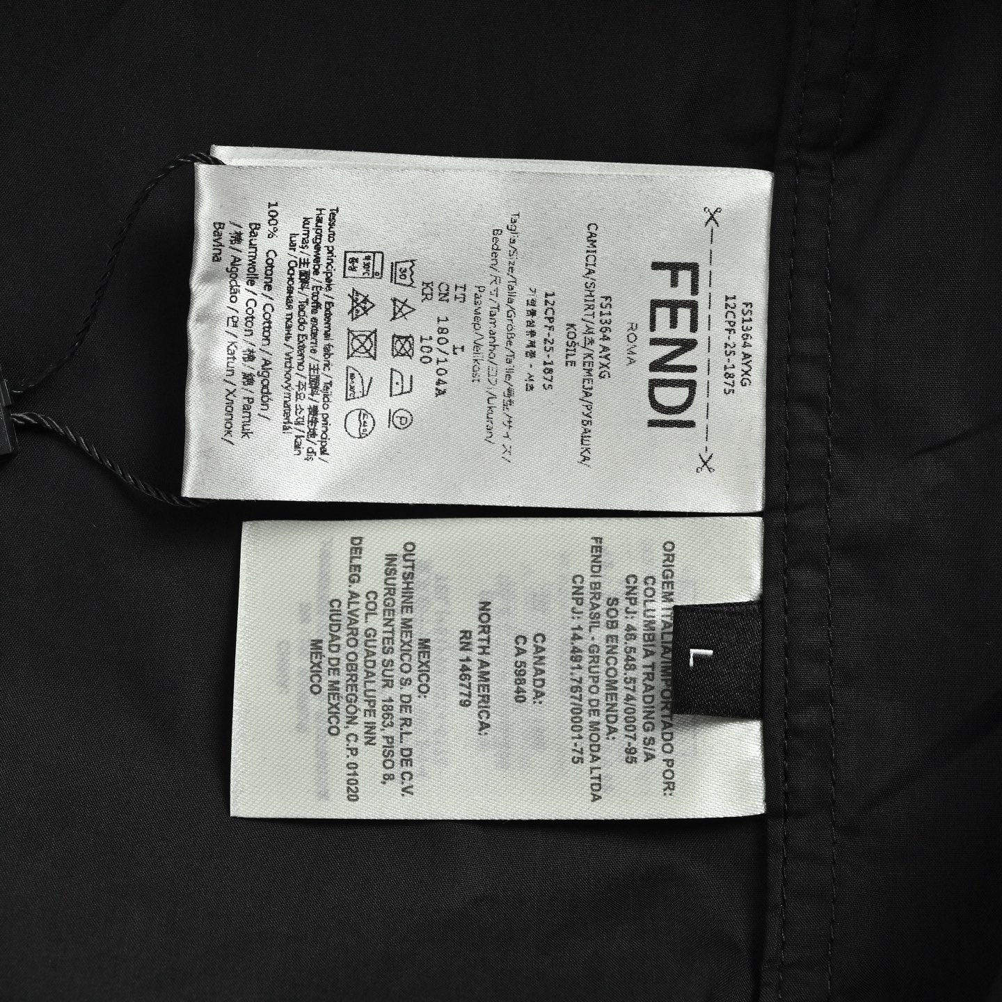 Fendi/芬迪 抽绳袋府绸长袖衬衫