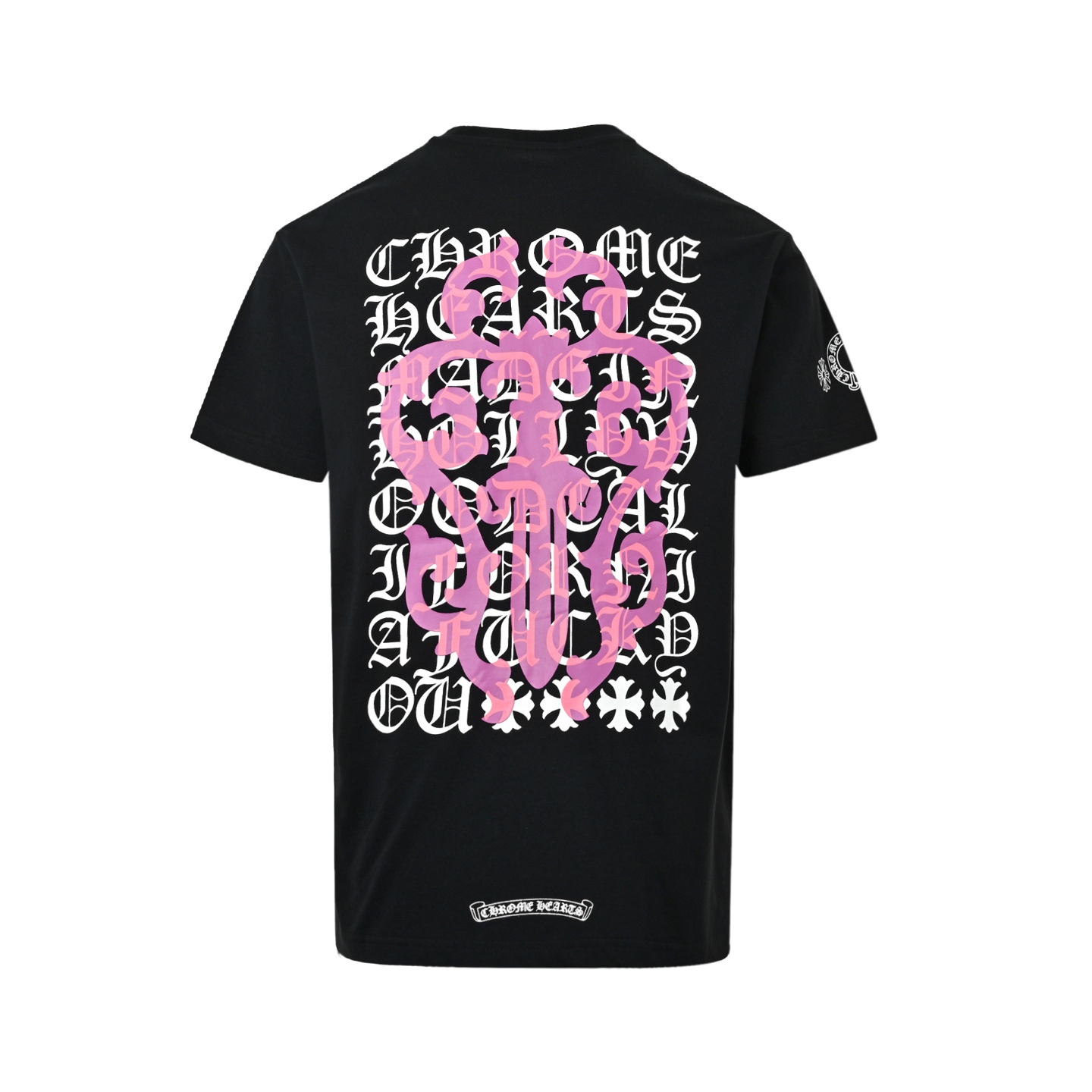 Chrome Hearts/克罗心 粉宝剑梵文印花短袖-莆田鞋,莆田鞋货源,高仿鞋,高仿鞋货源,安福档口,莆田高仿鞋,莆田鞋批发,高仿鞋批发,莆田高仿运动鞋,高仿运动鞋,莆田运动鞋 Chrome Hearts/克罗心 粉宝剑梵文印花短袖