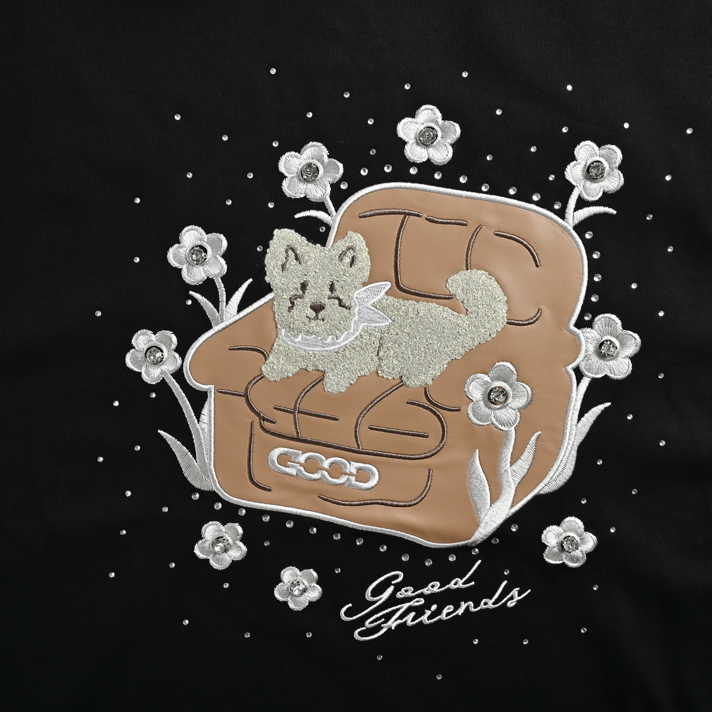 GOODBRAND 26ss 沙发猫咪短袖 黑色 白色
