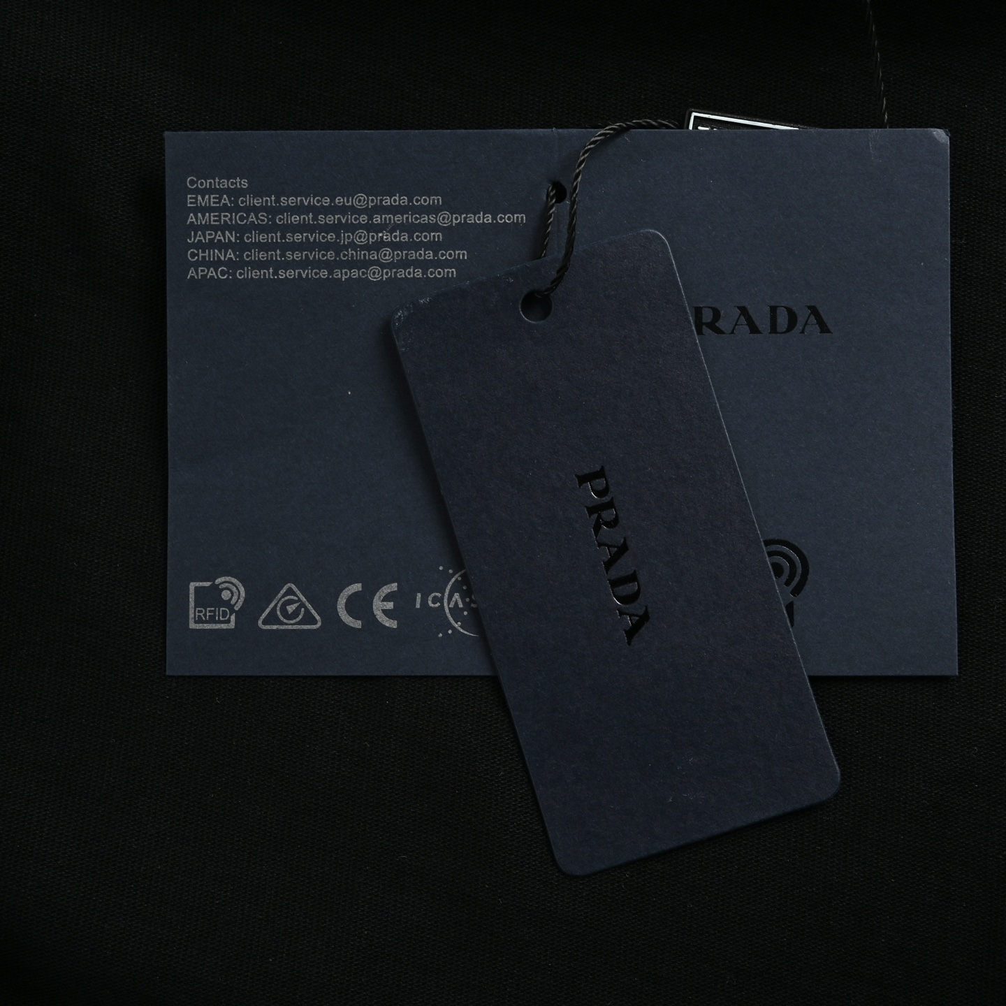 Prada/普拉达 25ss 真皮黑口袋短袖