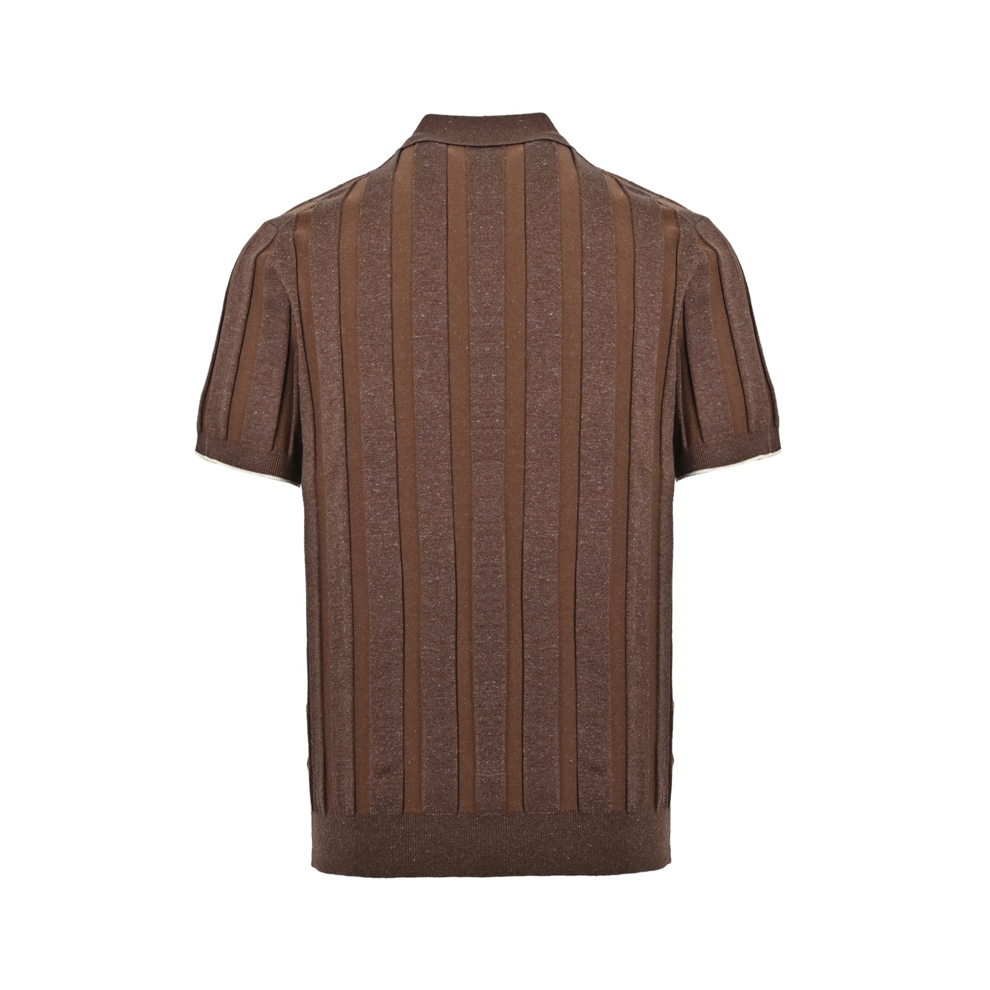 BRUNELLO CUCINELLI/BC竖条翻领罗纹棉麻针织Polo短袖-Chinese UA Cheap High Quatity Brand Clothes Bags handbags Sneakers wholesale wholesaler seller from China Factory suppliers Fashion Clothing Shoes best Quality Beautiful Price BRUNELLO CUCINELLI/BC竖条翻领罗纹棉麻针织Polo短袖