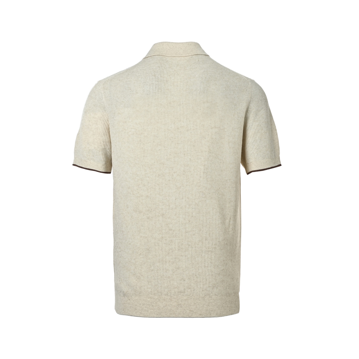 BRUNELLO CUCINELLI BC 纯色翻领罗纹针织Polo短袖