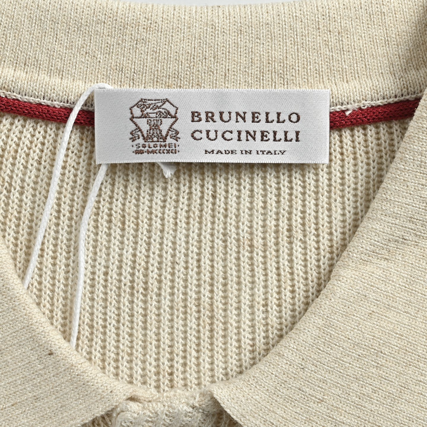 BRUNELLO CUCINELLI BC 纯色翻领罗纹针织Polo短袖