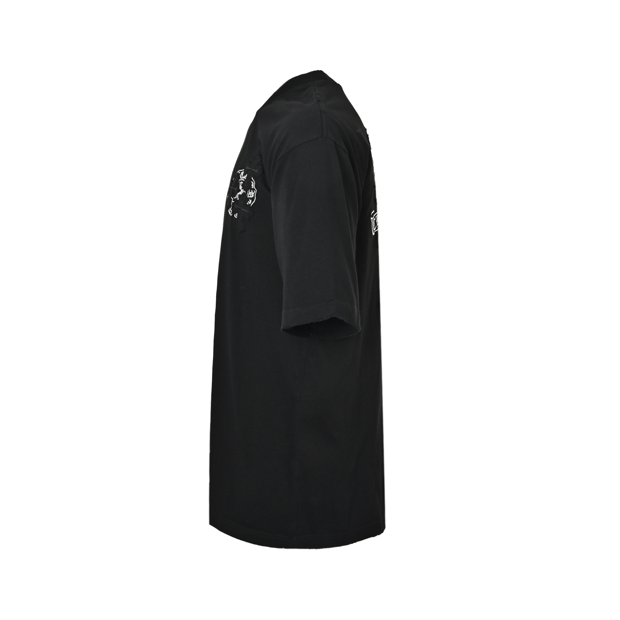 Chrome Hearts/克罗心 贴布十字架刺绣短袖 黑色 白色