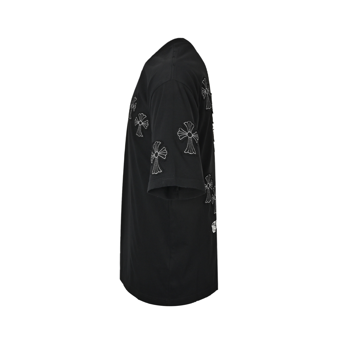 Chrome Hearts/克罗心 多标贴布十字架刺绣短袖 黑色 白色-Top High Quatity Cheap Sneakers Fashion Clothing Clothes Bags handbags Shoes of all Brand wholesale With The best Quality And Beautiful Price from China Factory Chinese suppliers wholesaler seller Chrome Hearts/克罗心 多标贴布十字架刺绣短袖 黑色 白色