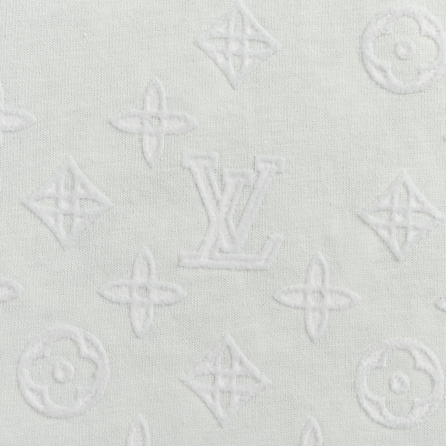 Louis Vuitton/路易威登 26ss 植绒老花镂空渐变短袖